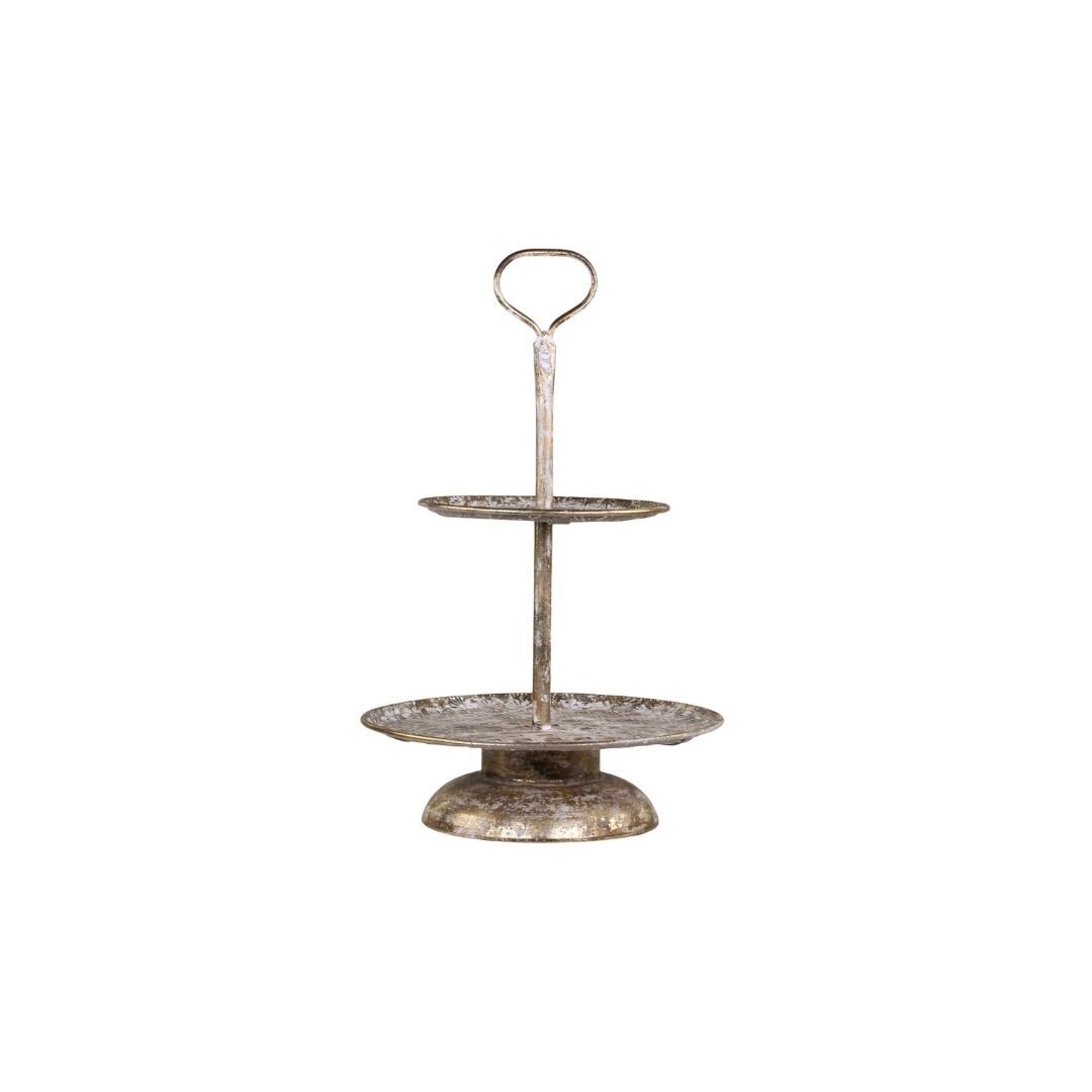 Vire Etagere mit Muster aus Metall, messing 
