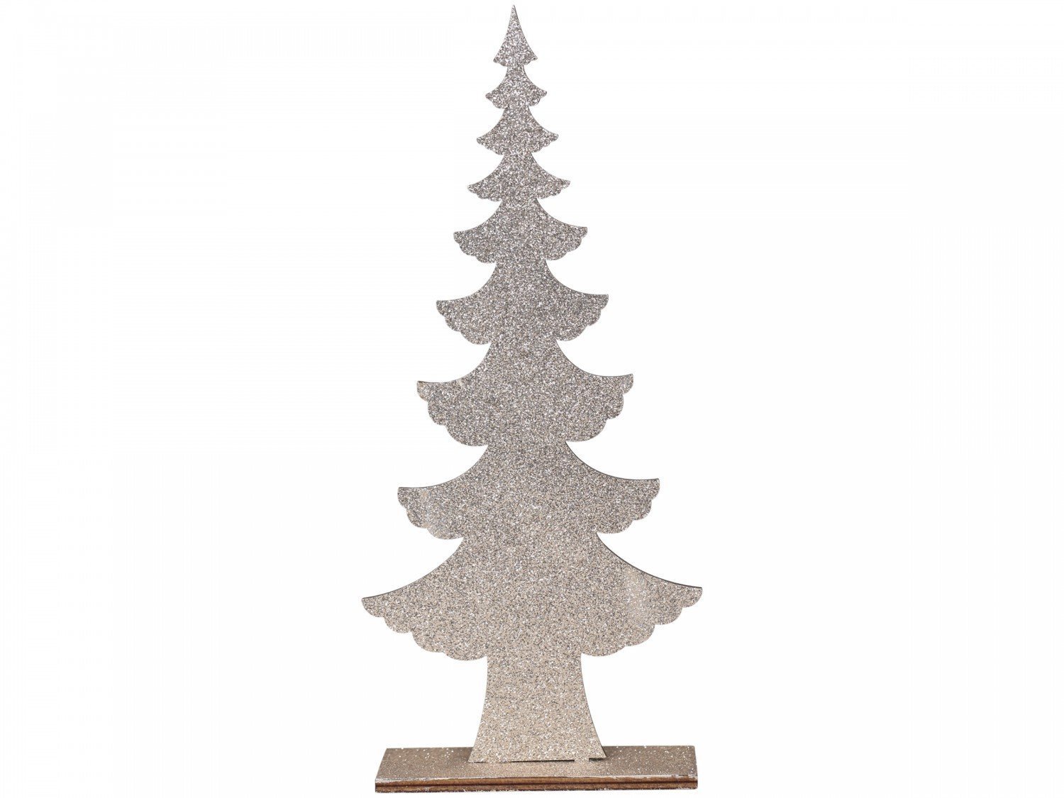 Weihnachtsbaum mit Glitzer, champagner H25/L11/B4 cm