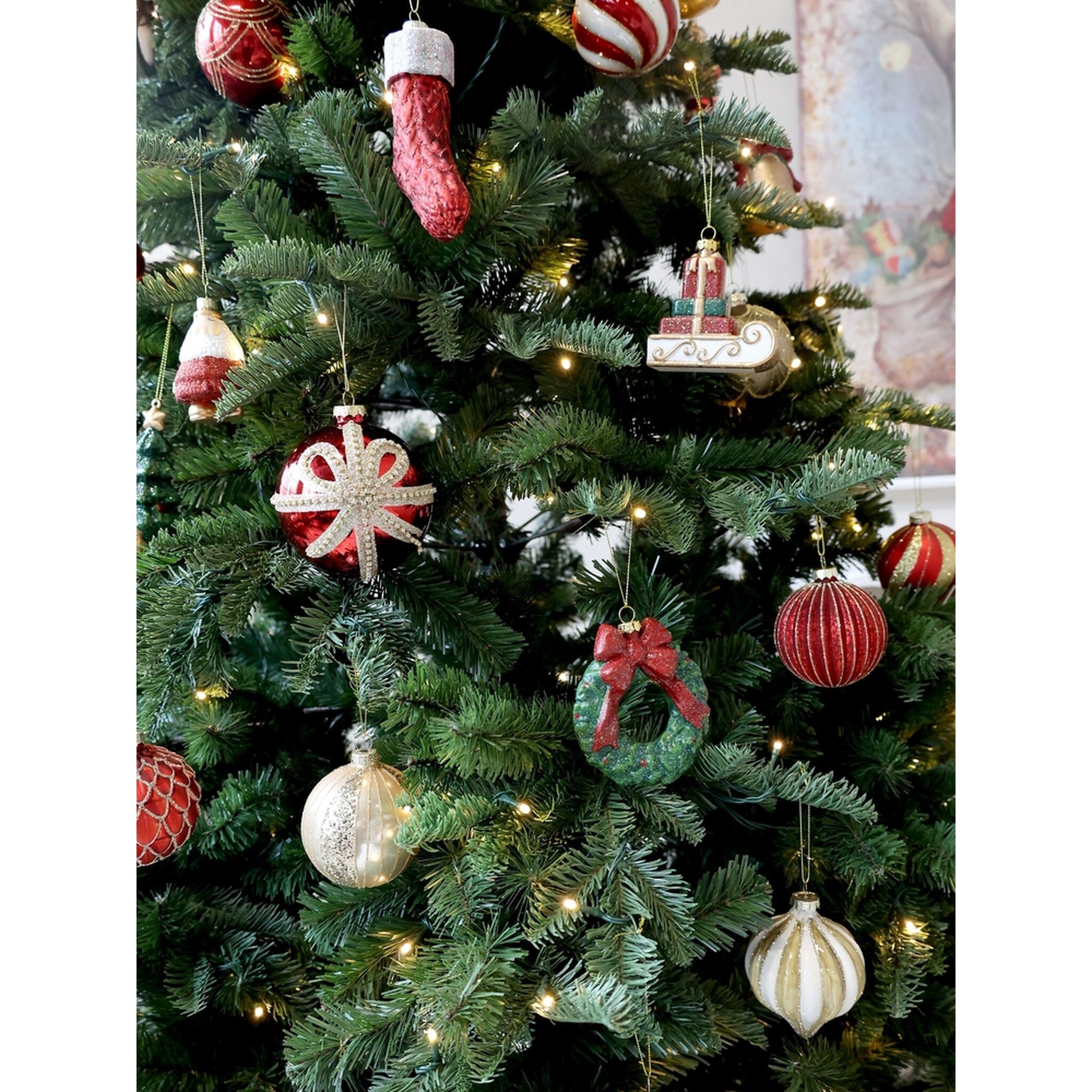 Weihnachtskugel aus Glas Antique Cherry