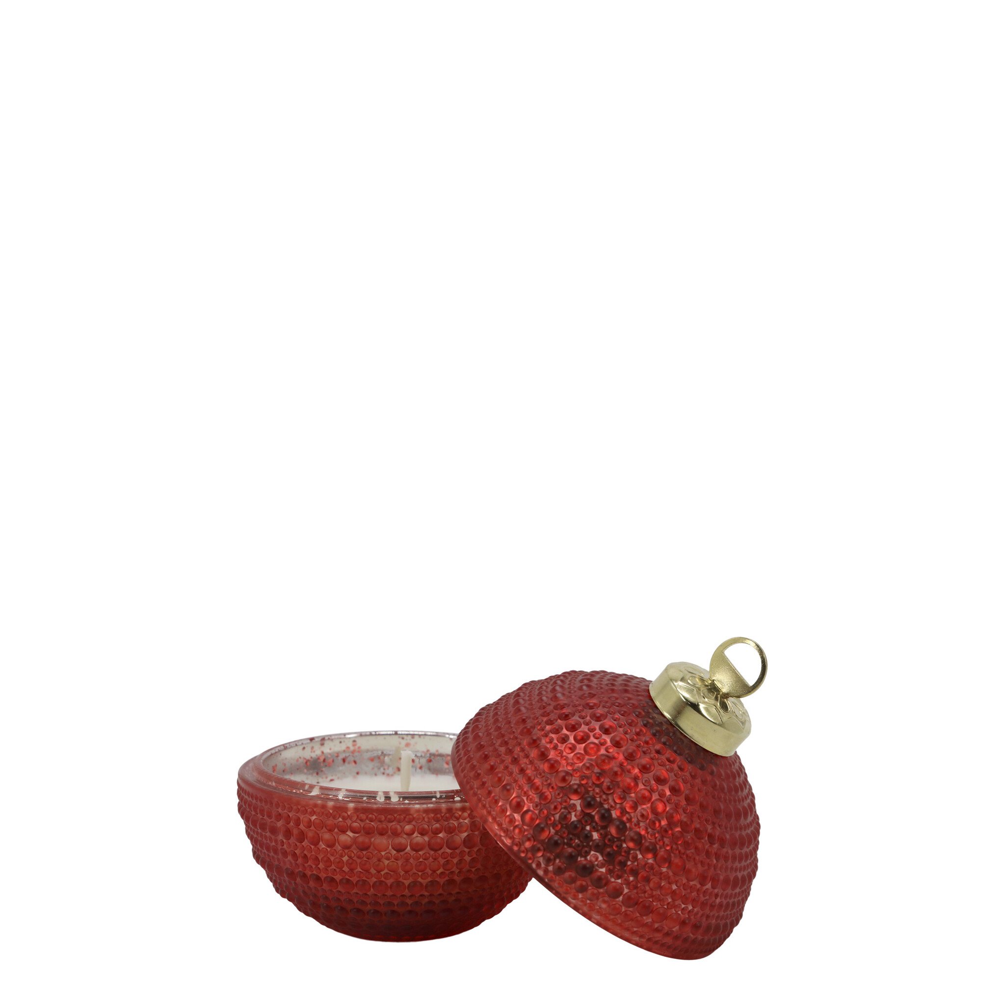 Weihnachtskugel mit Kerze Cherry