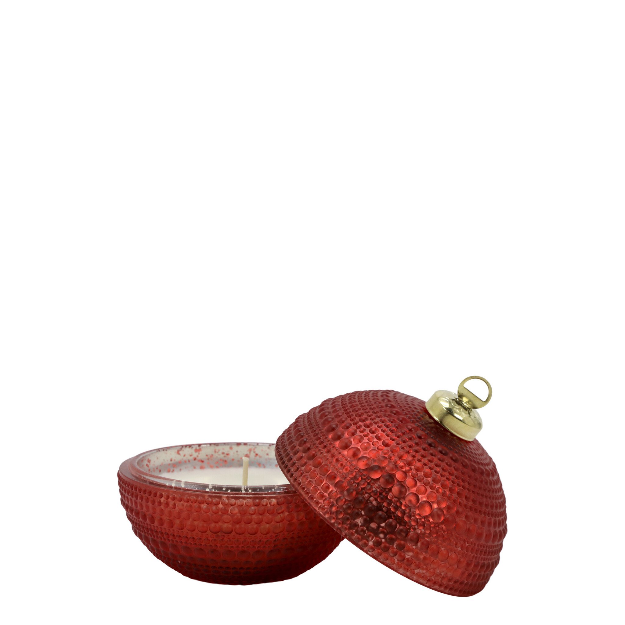 Weihnachtskugel mit Kerze Cherry