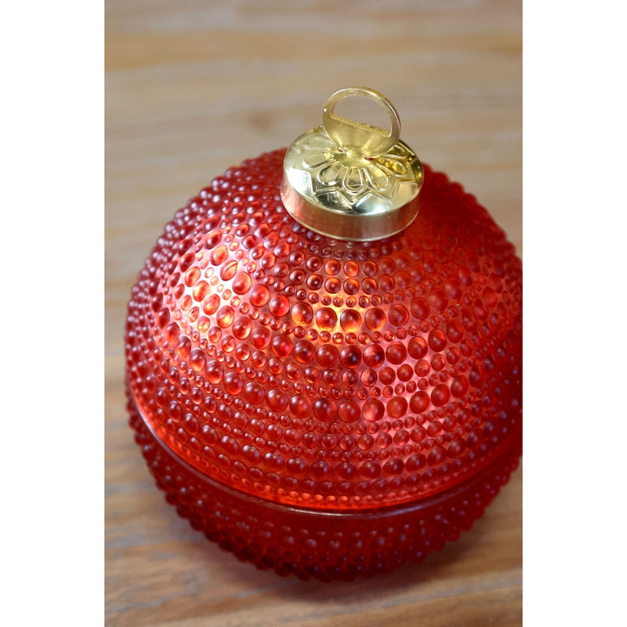 Weihnachtskugel mit Kerze Cherry