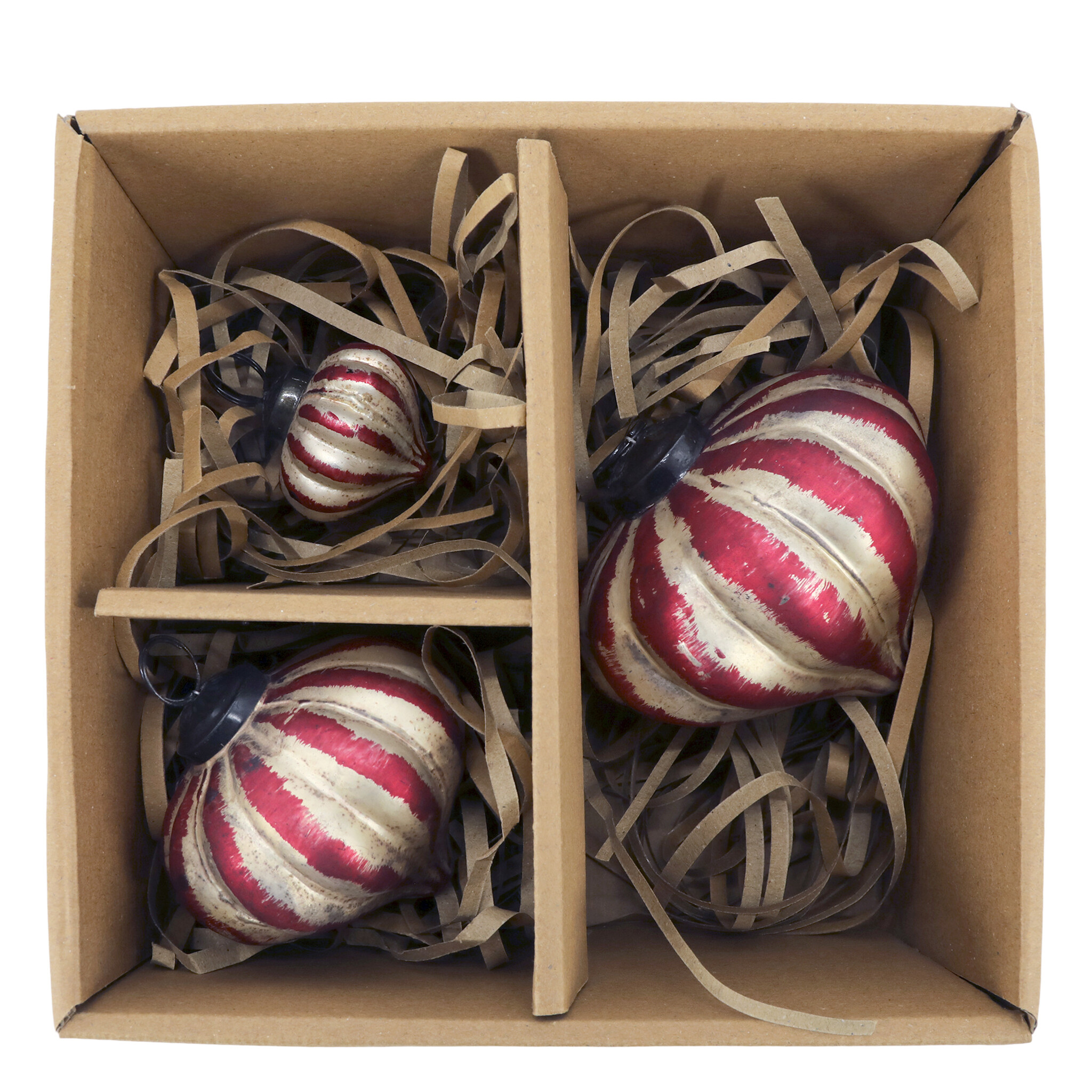 Weihnachtskugeln Cherry & Champagner im 3er-Set, kirschrot 