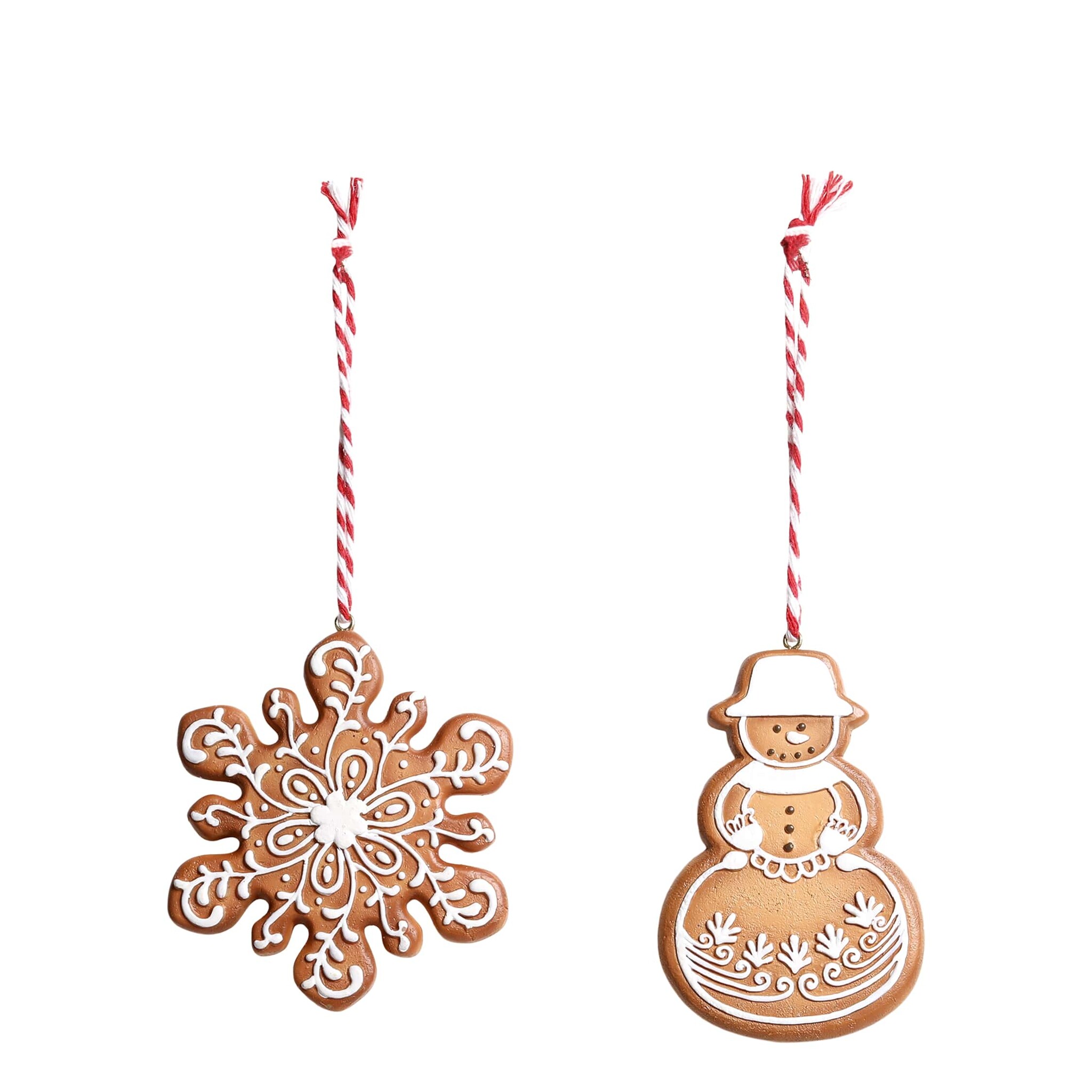 Weihnachtsplätzchen Aufhänger 2er-Set, braun 