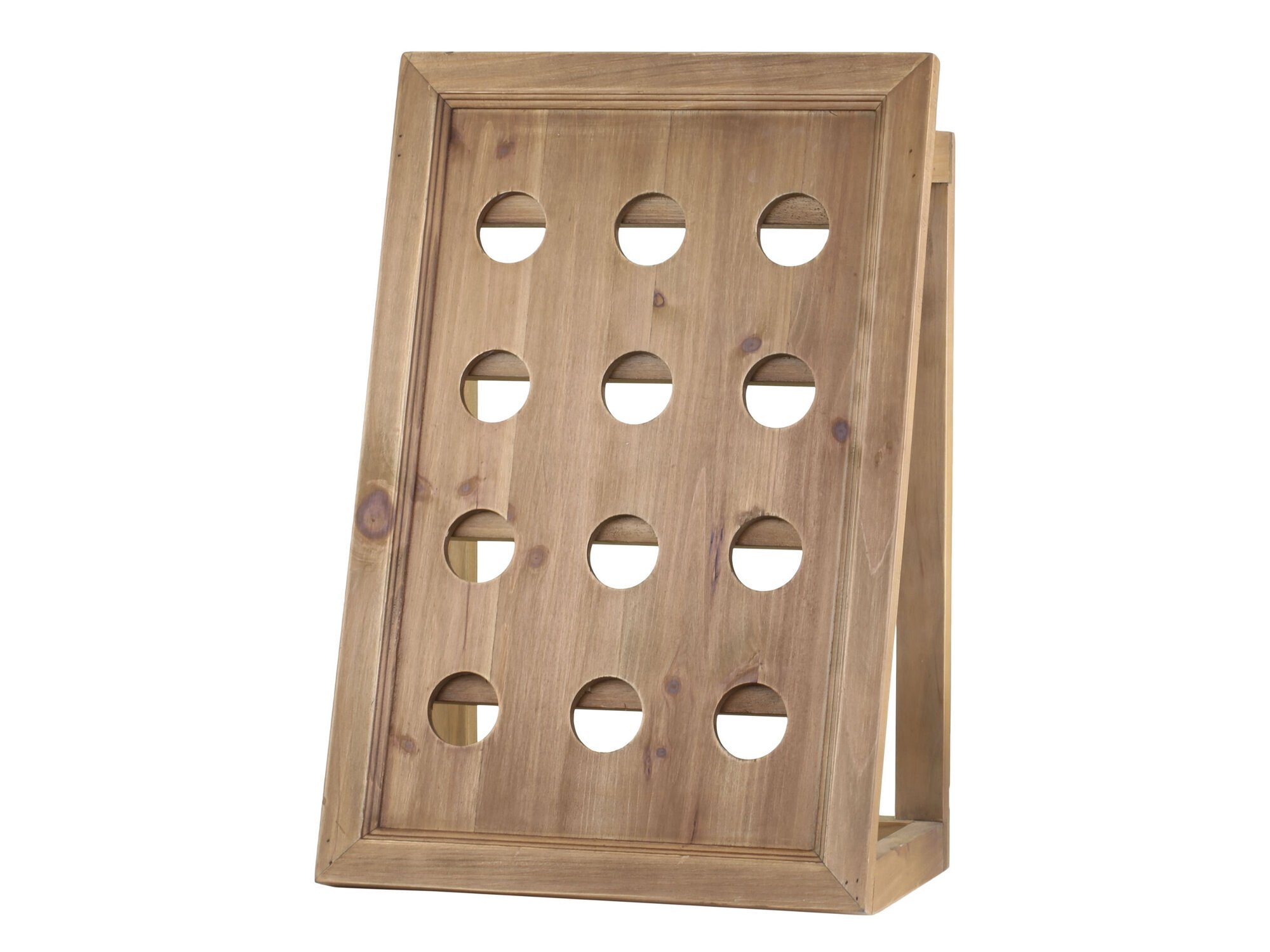 Weinregal für Wand, natur 