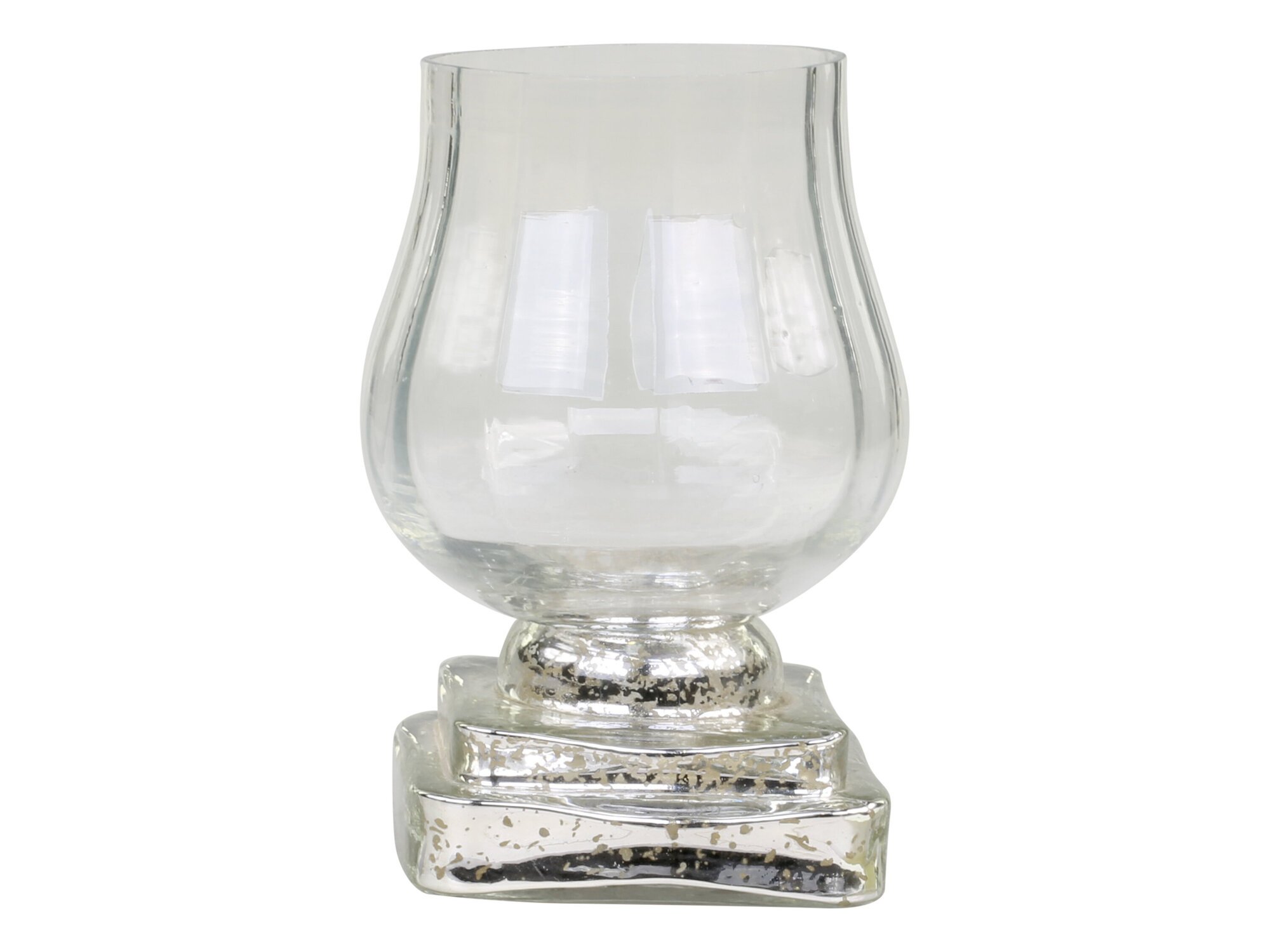Windlicht auf silbernem Fuss | Chic Antique