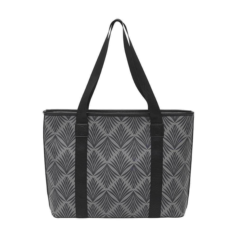 Shopper mit Palmenmuster Danica, schwarz 