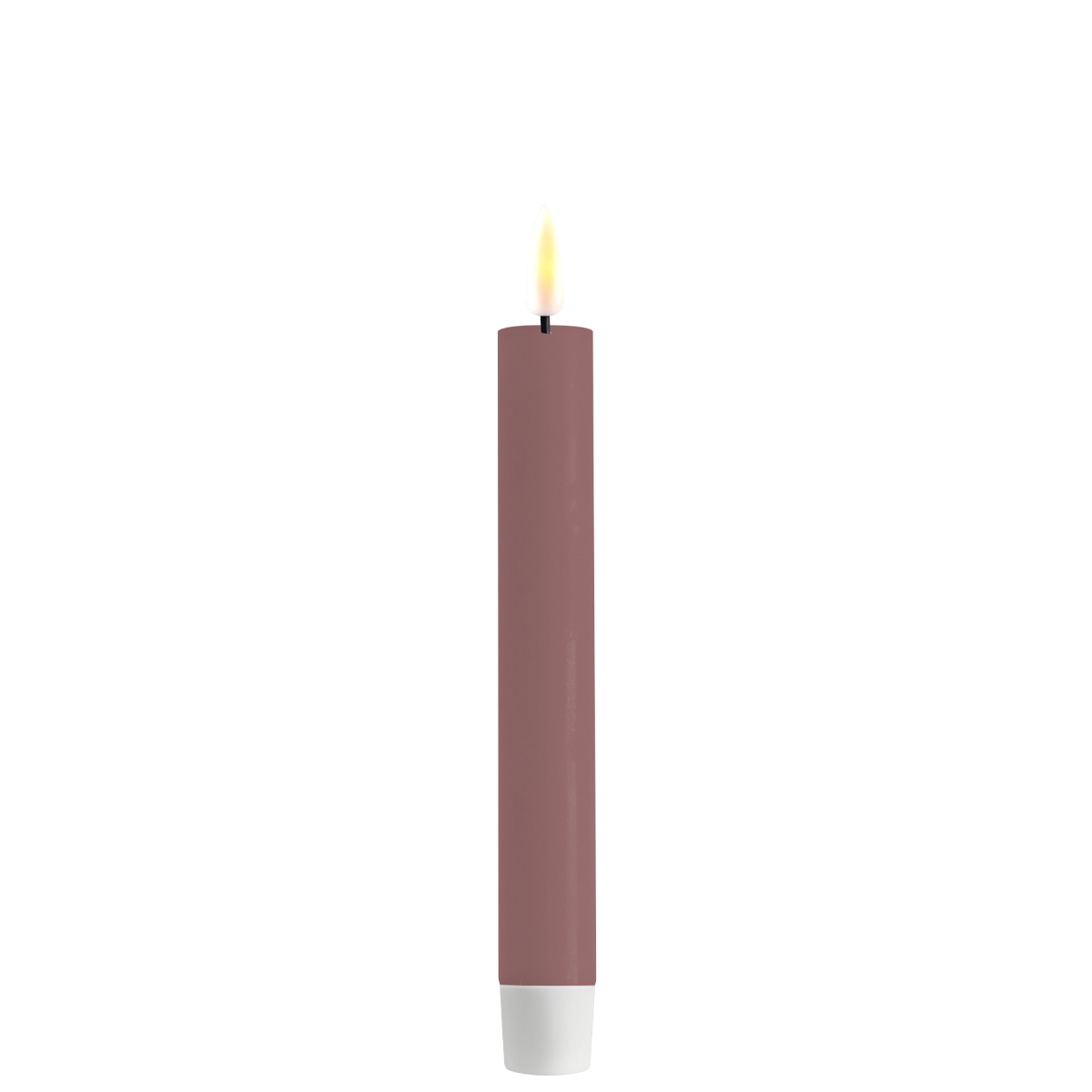 LED 2er Set Stabkerze Real Flame, lila 15 cm, Ø 2,2 cm