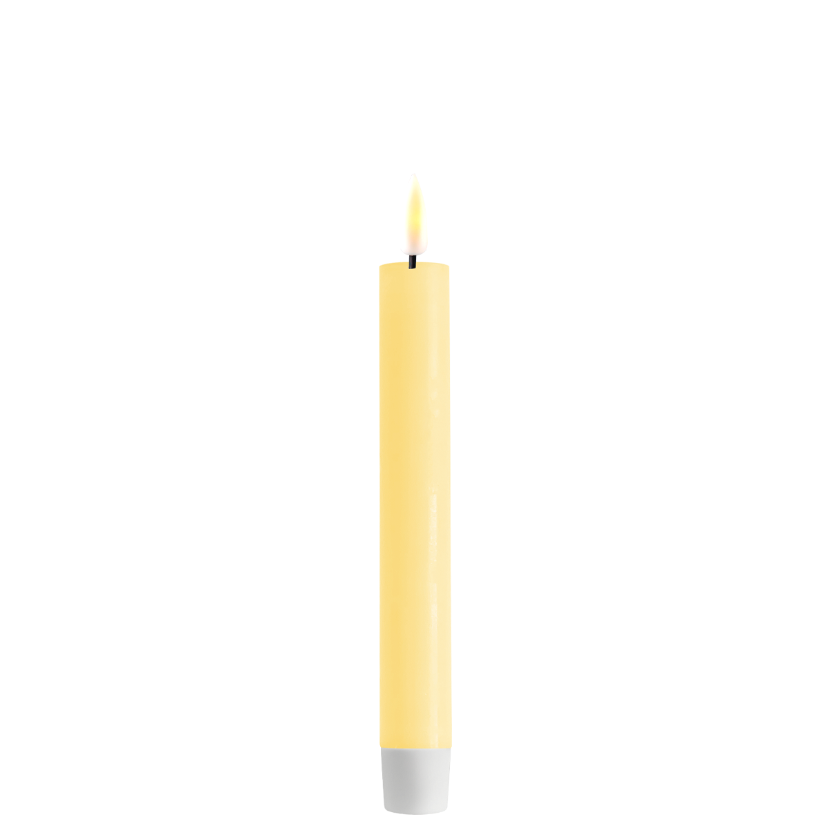 LED 2er Set Stabkerze Real Flame, hellgelb 15 cm, Ø 2,2 cm