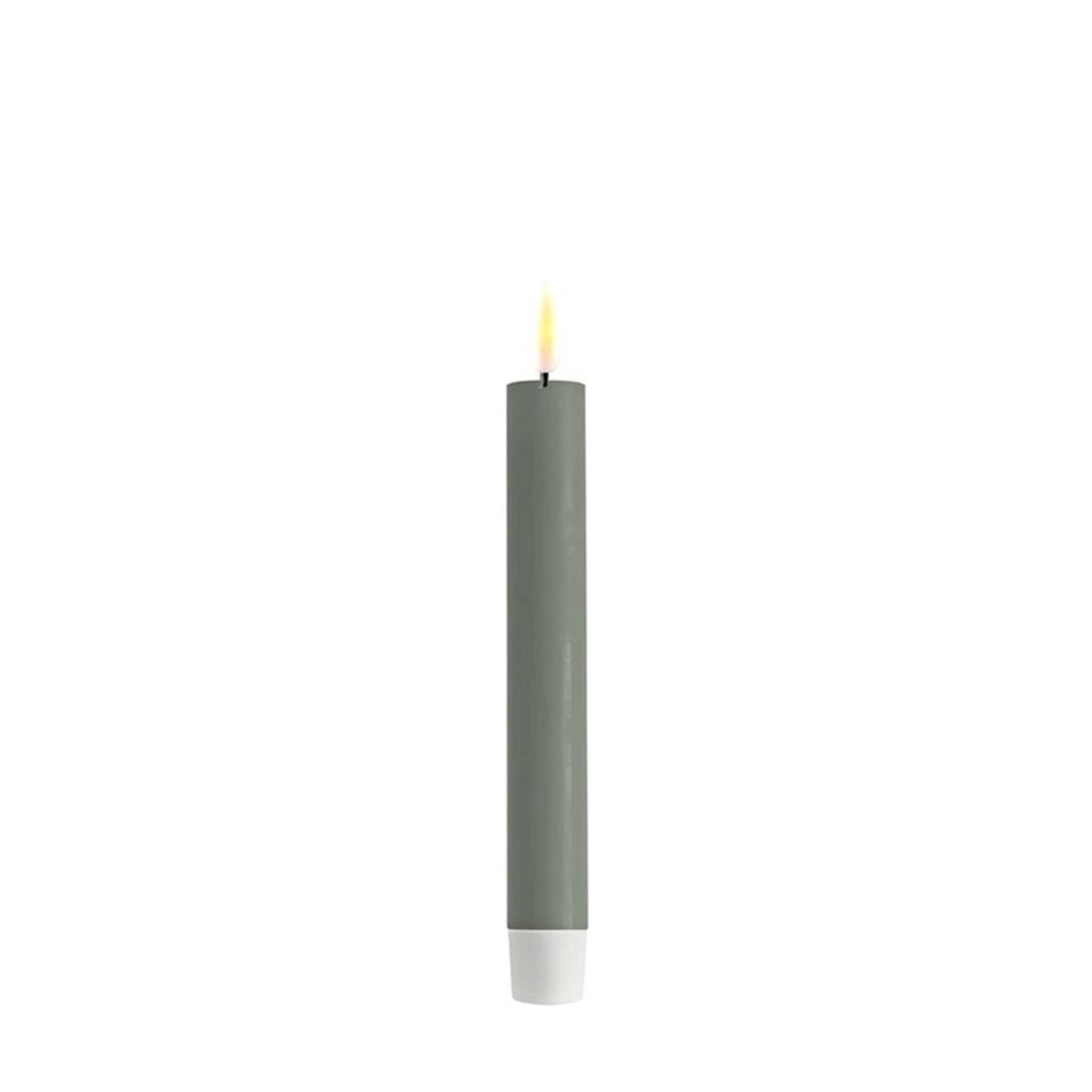 LED 2er Set Stabkerze Real Flame, salbei 15 cm, Ø 2,2 cm
