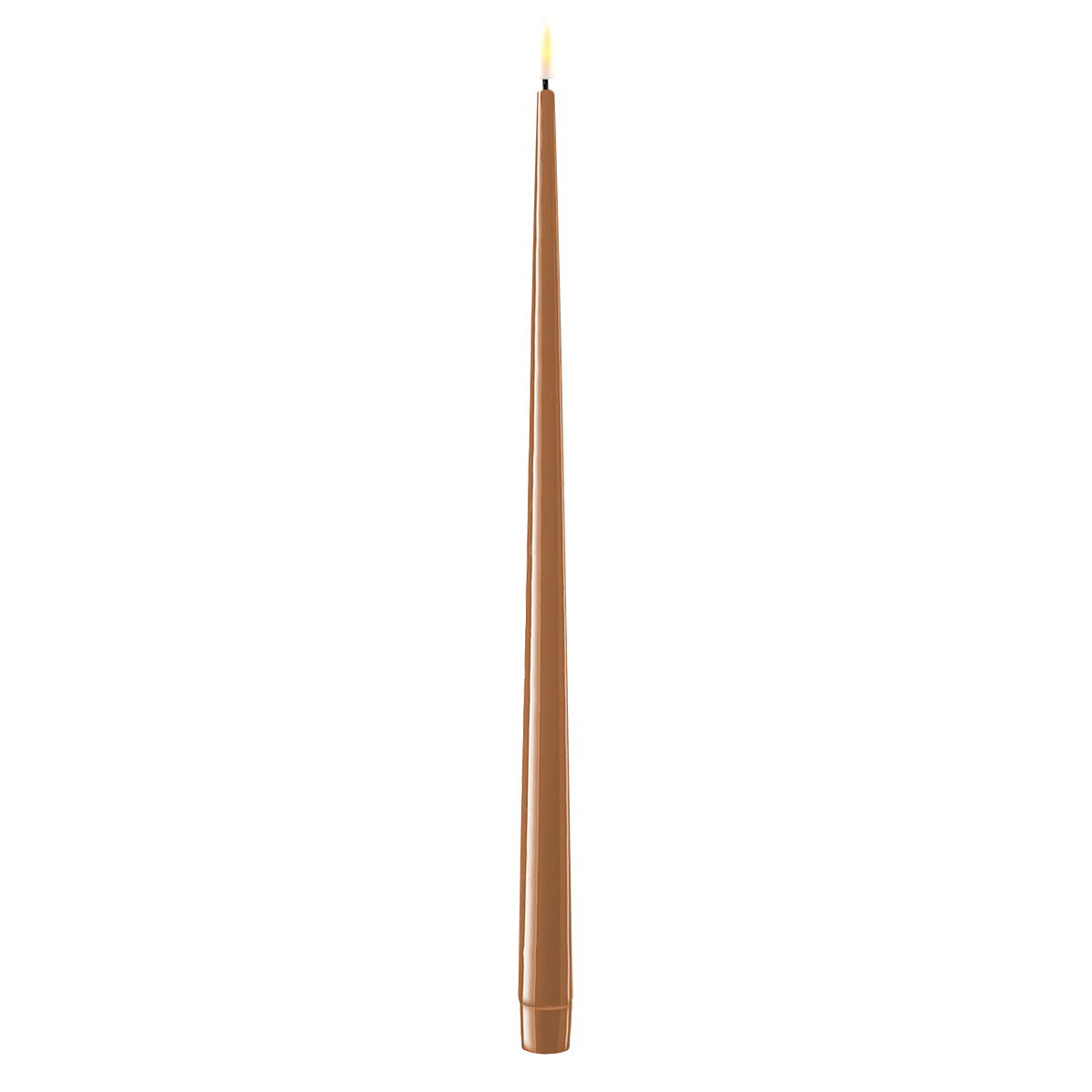 LED Stabkerze mit Lack Real Flame 2er Set, karamell 2,2 cm x H 38 cm