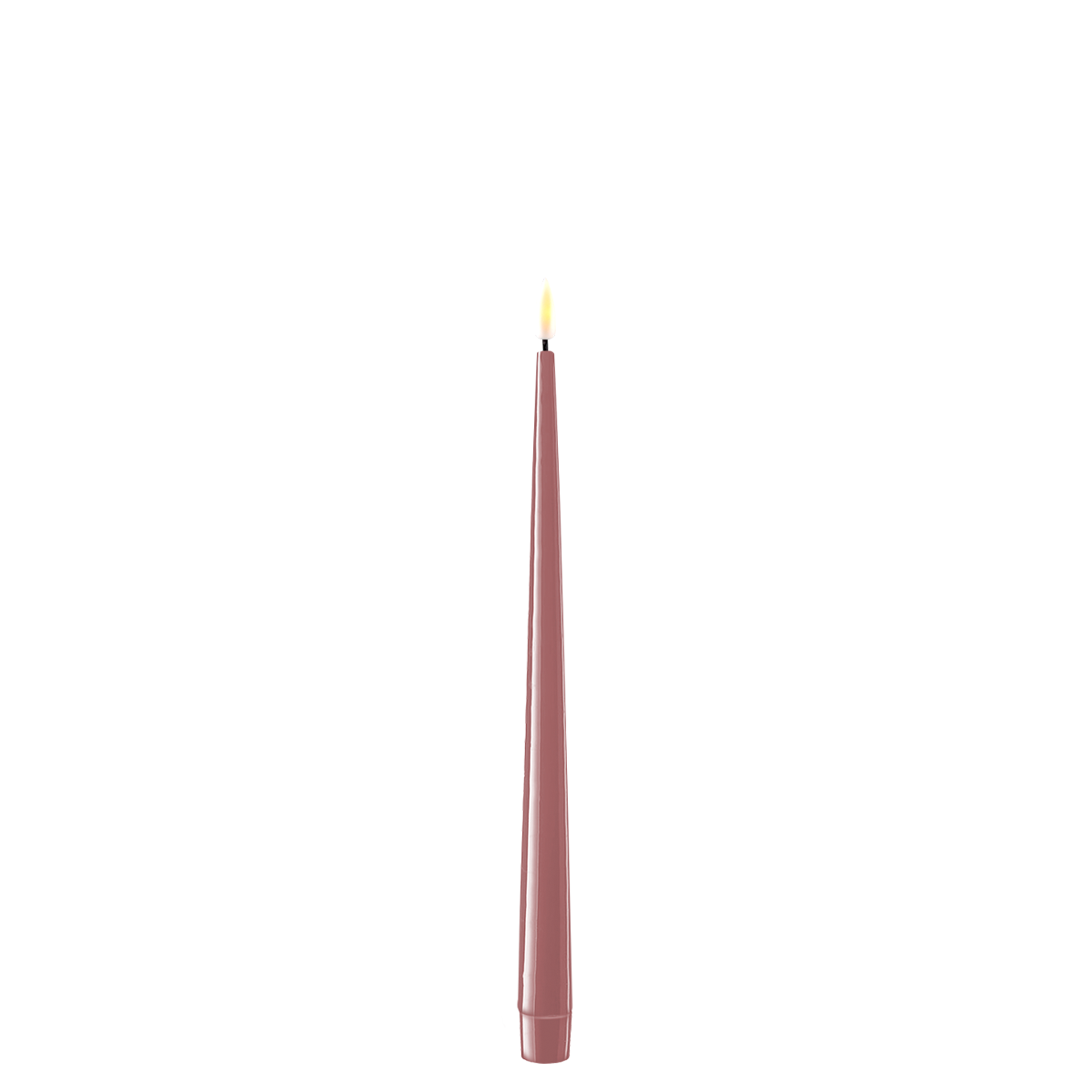 LED Stabkerze mit Lack Real Flame 2er Set, lila 2,2 cm x H 28 cm