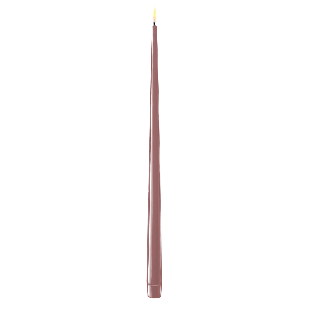 LED Stabkerze mit Lack Real Flame 2er Set, lila 2,2 cm x H 38 cm