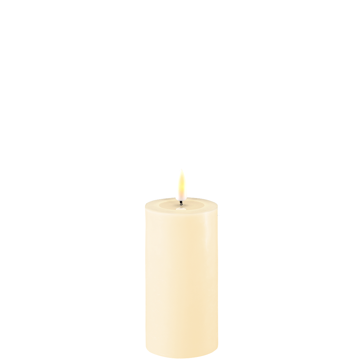 LED Stumpenkerze Real Flame creme, creme Ø5 x H10cm