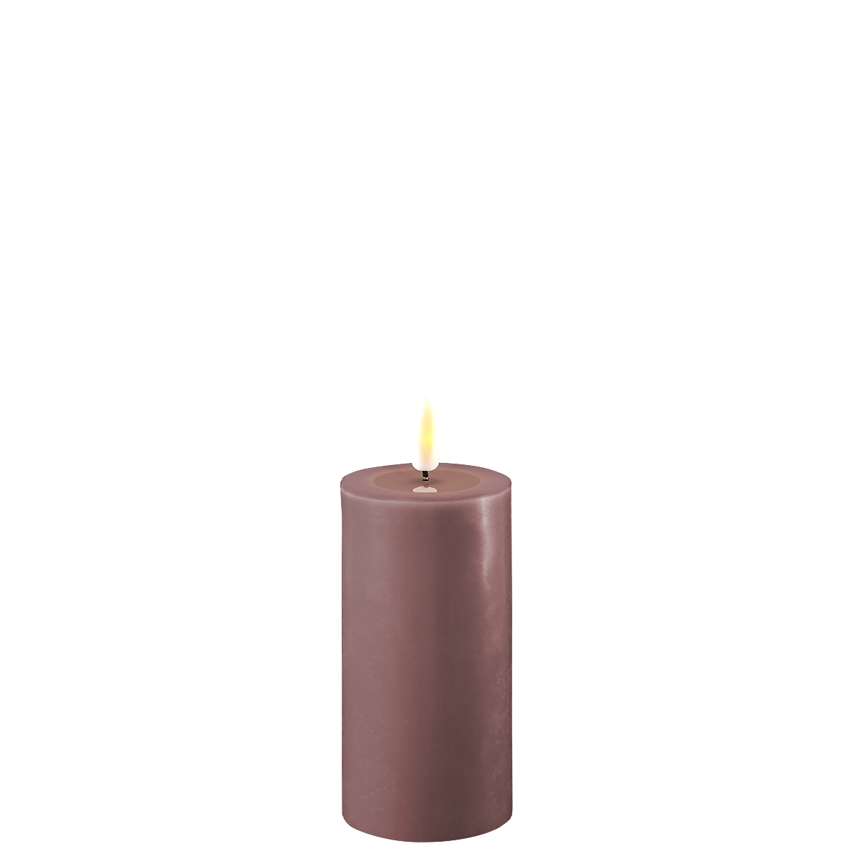 LED Stumpenkerze Real Flame lila, lila Ø5 x H10cm