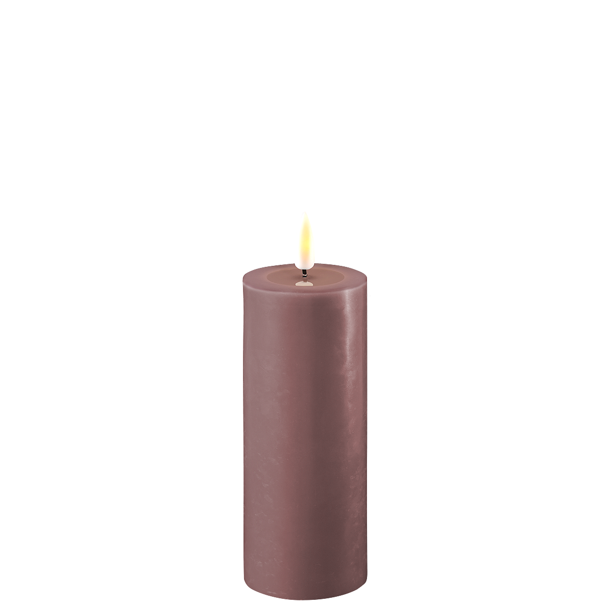 LED Stumpenkerze Real Flame lila, lila Ø5 x H12,5cm