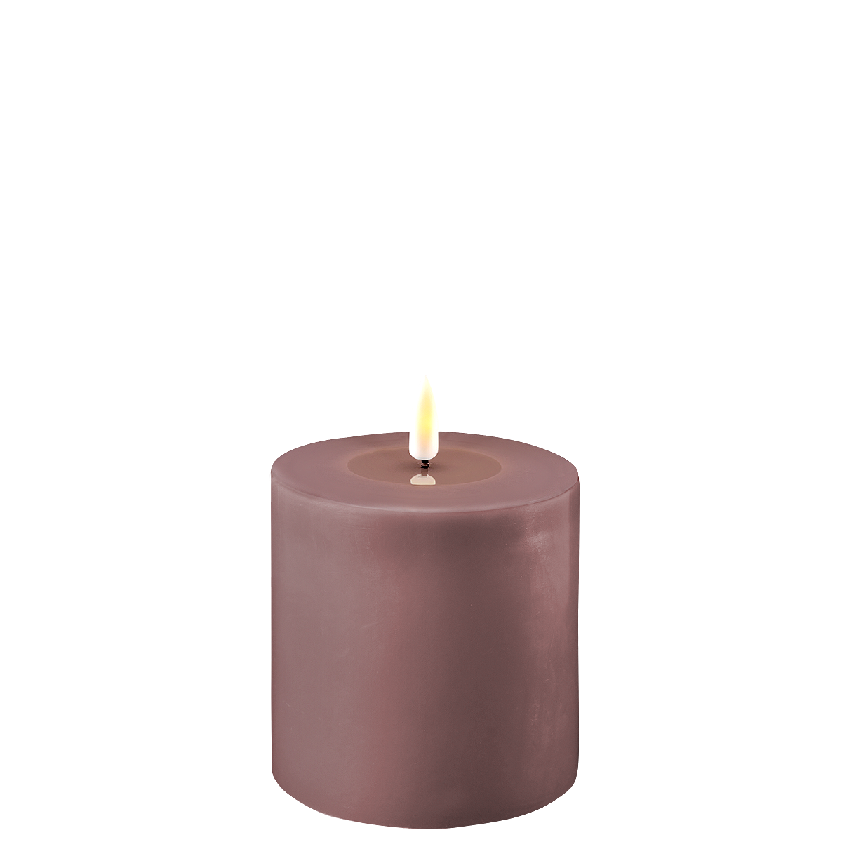 LED Stumpenkerze Real Flame lila, lila Ø10 x H10cm