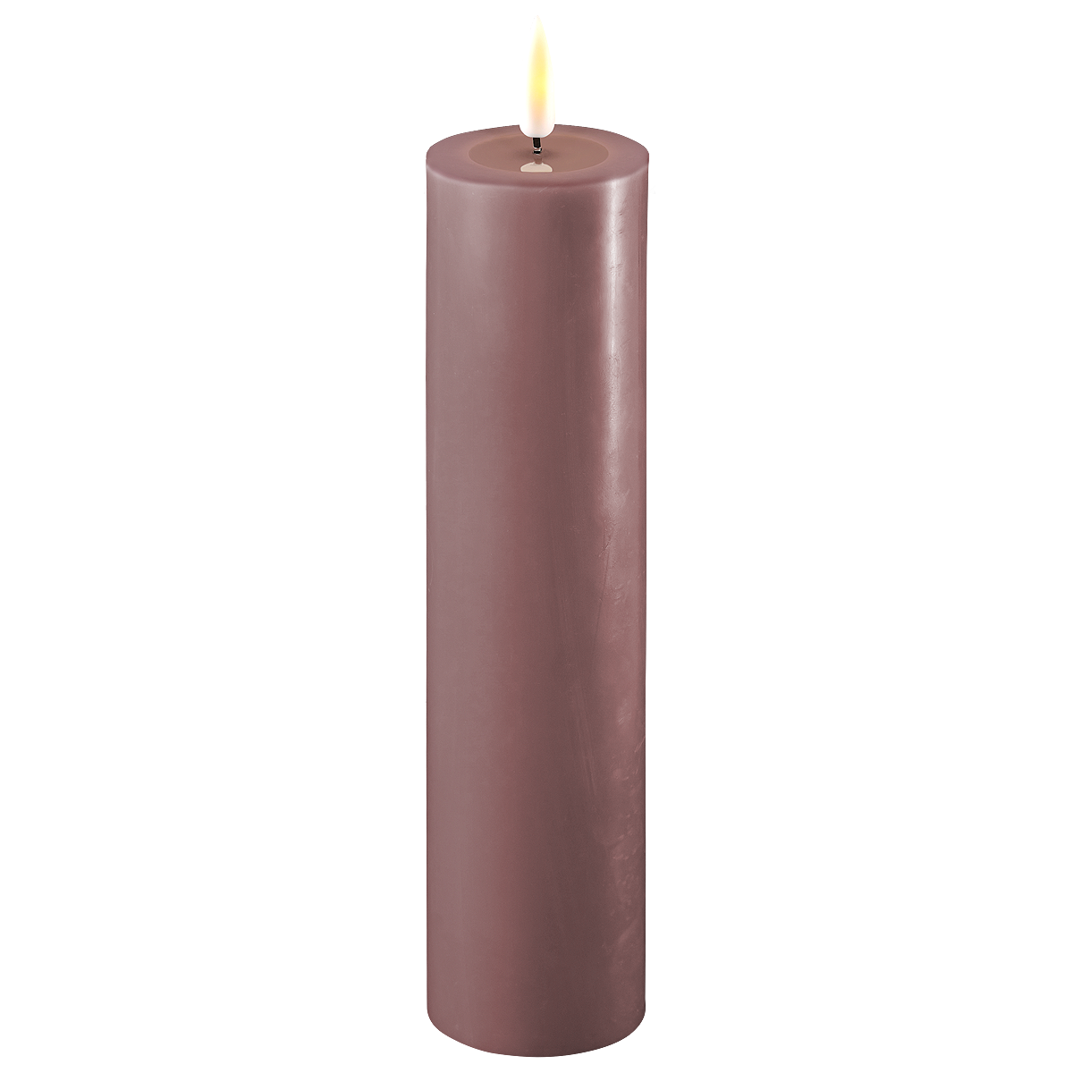 LED Stumpenkerze Real Flame lila, lila Ø5 x H20cm
