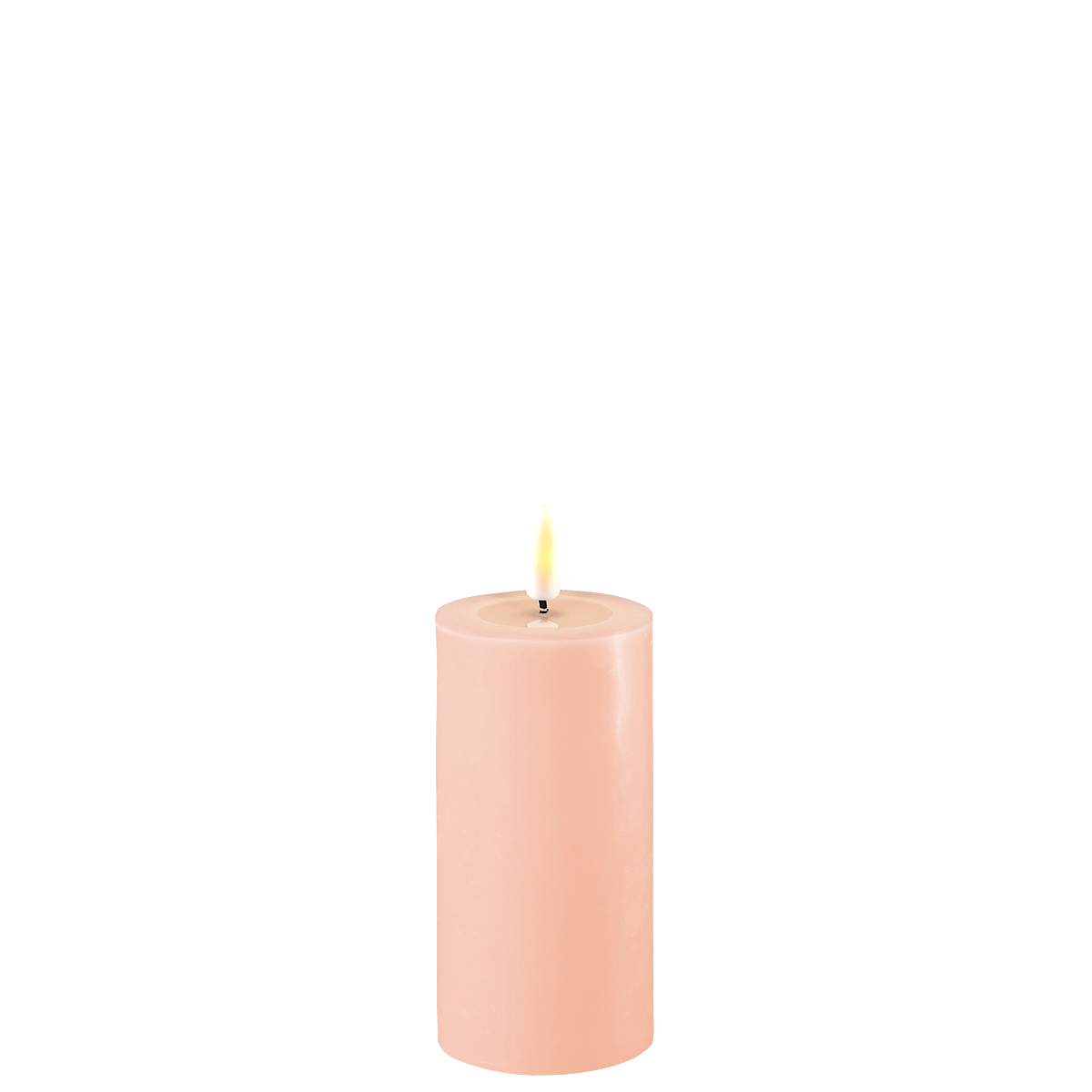 LED Stumpenkerze Real Flame rosa, rosa Ø5 x H10cm