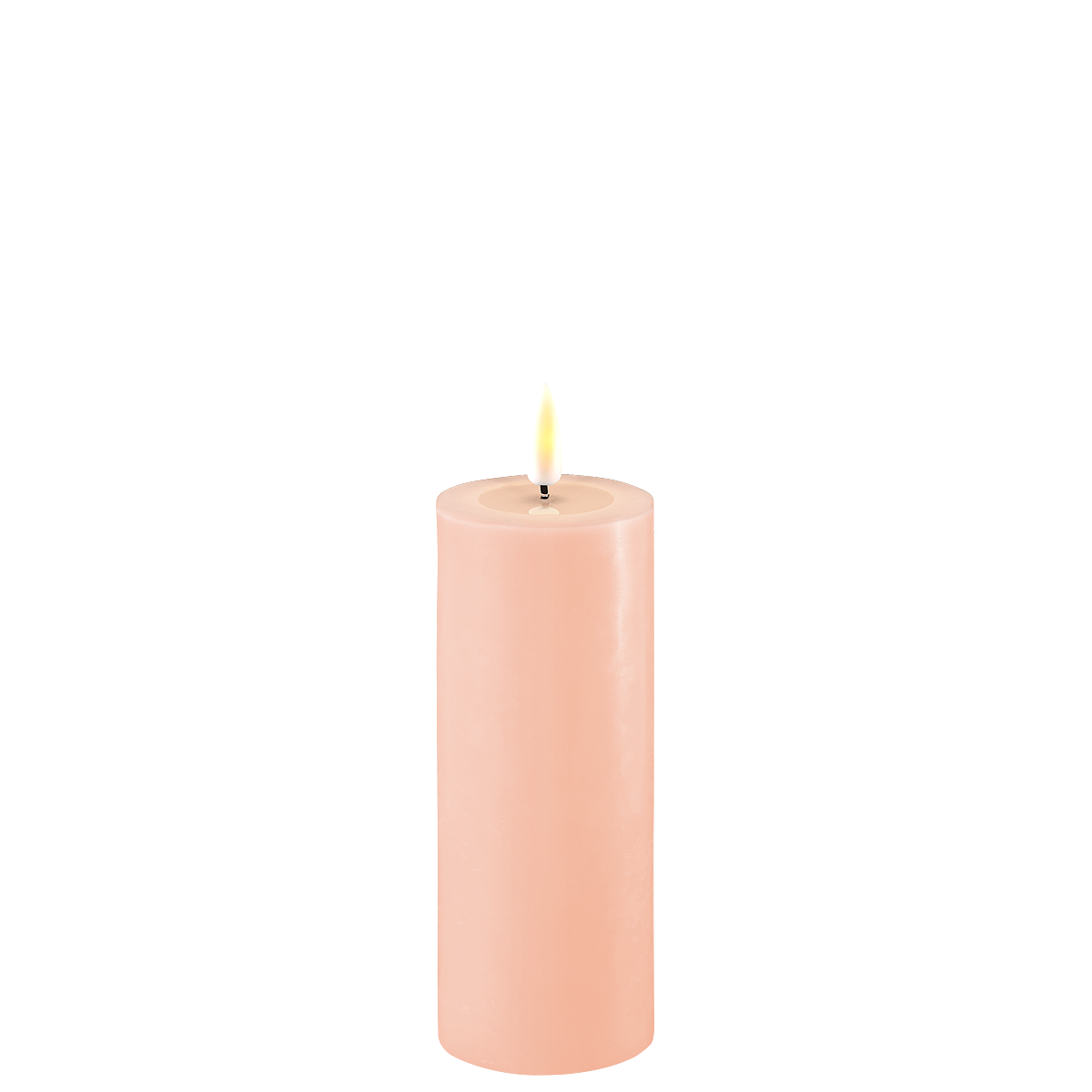 LED Stumpenkerze Real Flame rosa, rosa Ø5 x H12.5cm