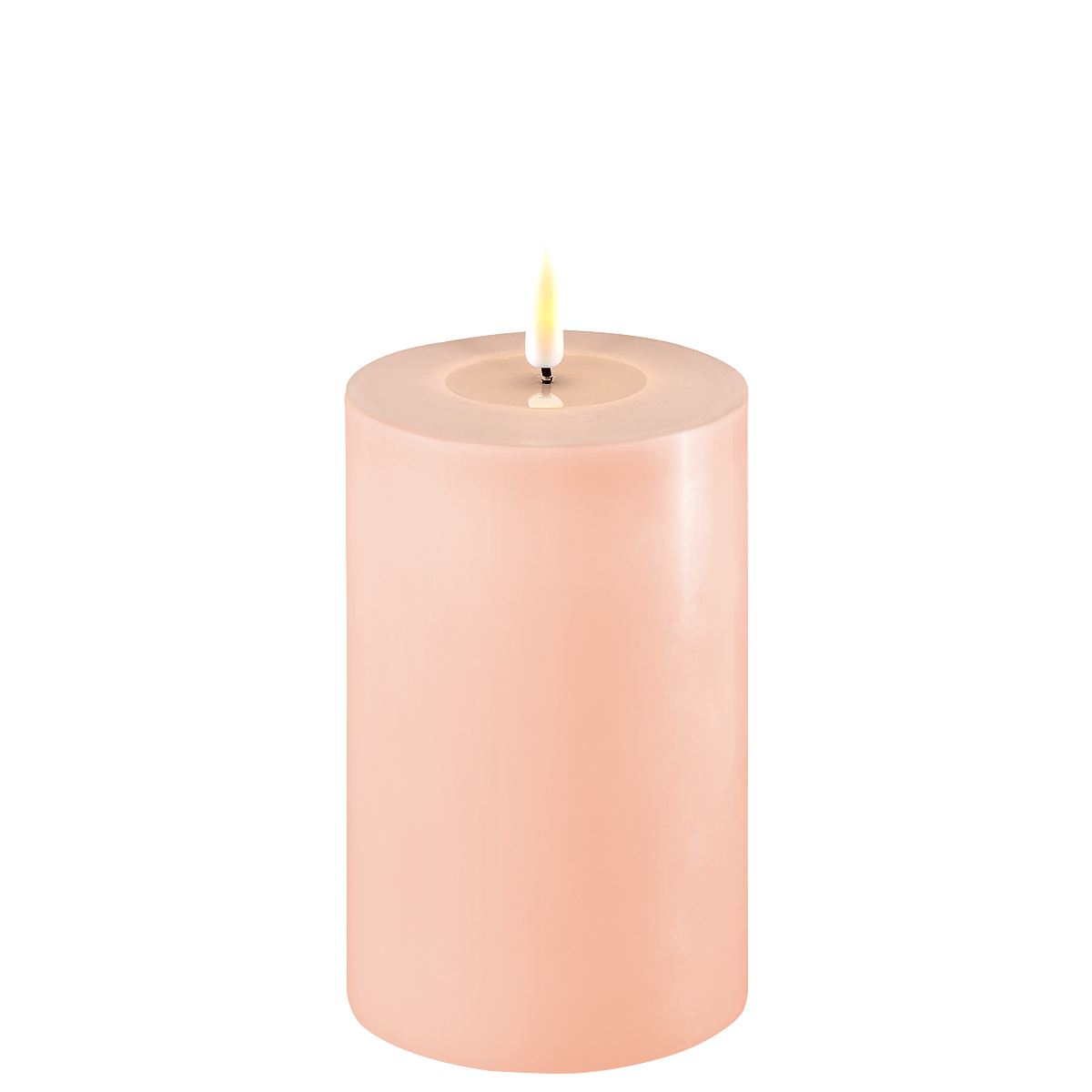 LED Stumpenkerze Real Flame rosa, rosa Ø10 x H15cm