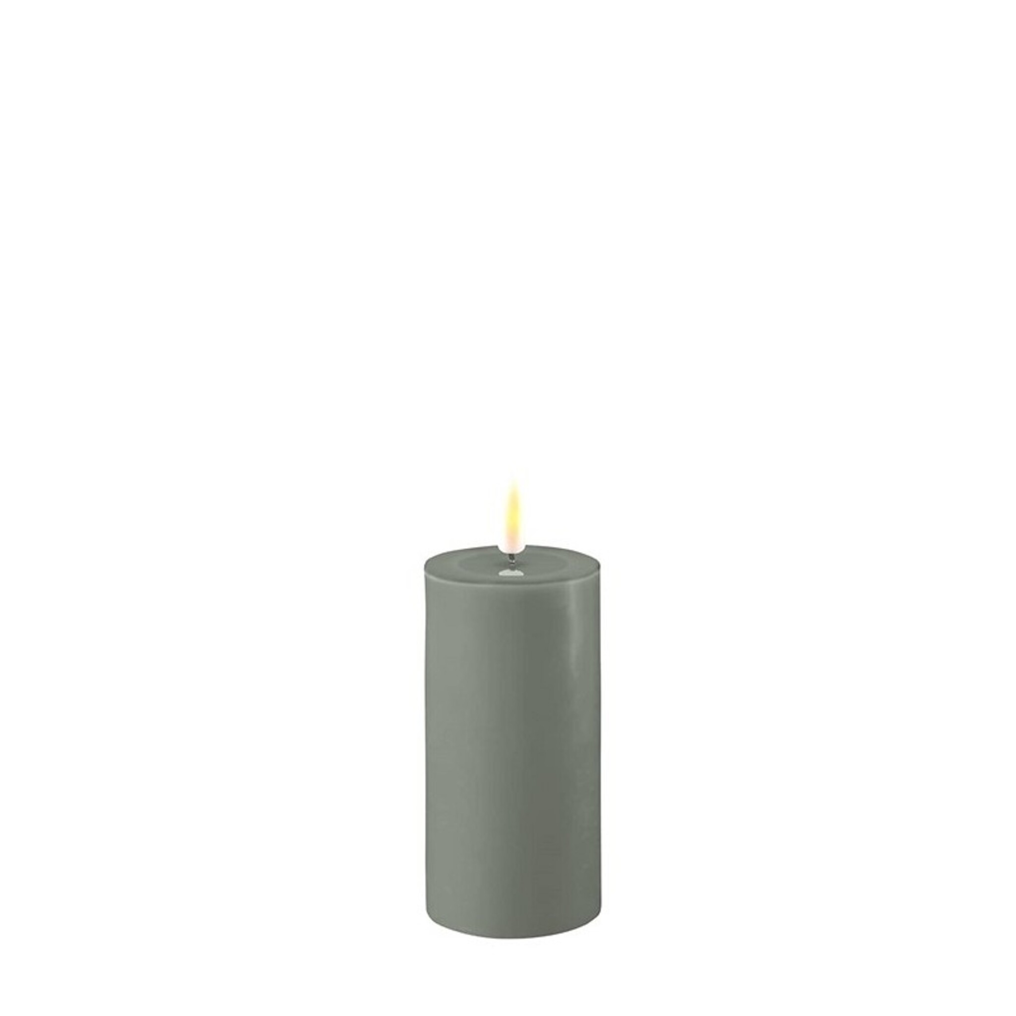 LED Stumpenkerze Real Flame salbei green, salbei 10 cm, Ø 5 cm