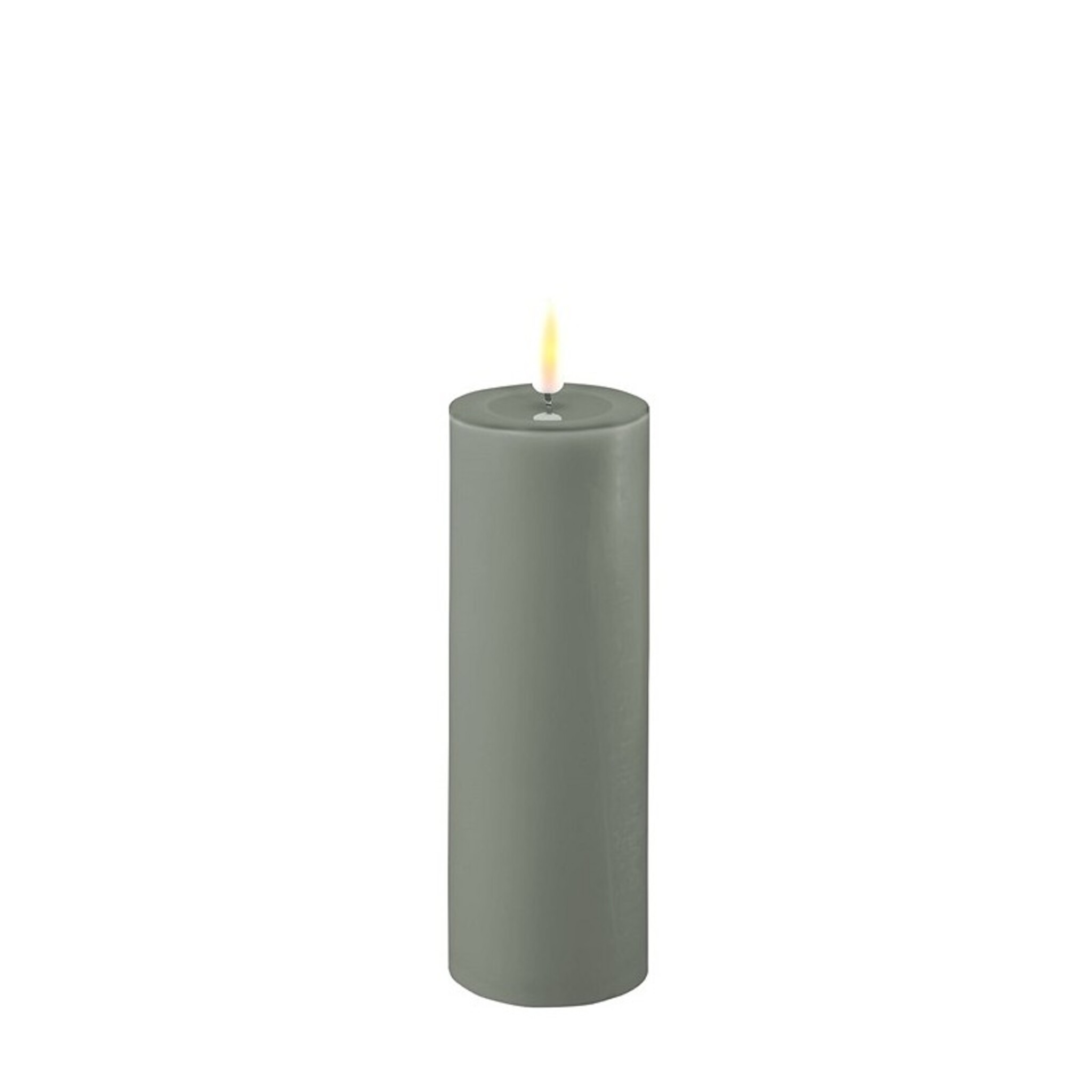 LED Stumpenkerze Real Flame salbei green, salbei 15 cm, Ø 5 cm