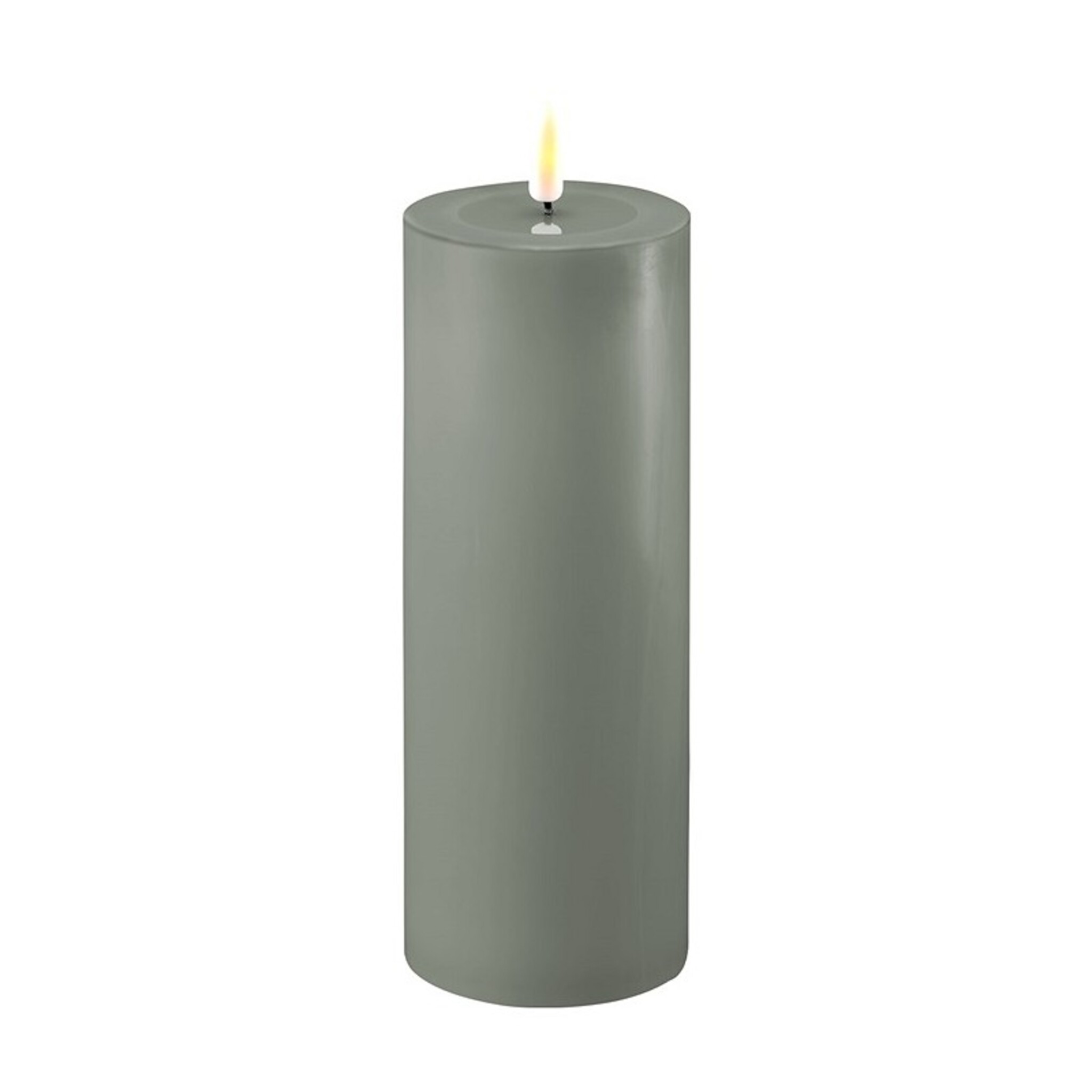 LED Stumpenkerze Real Flame salbei green, salbei 20 cm, Ø 7,5 cm