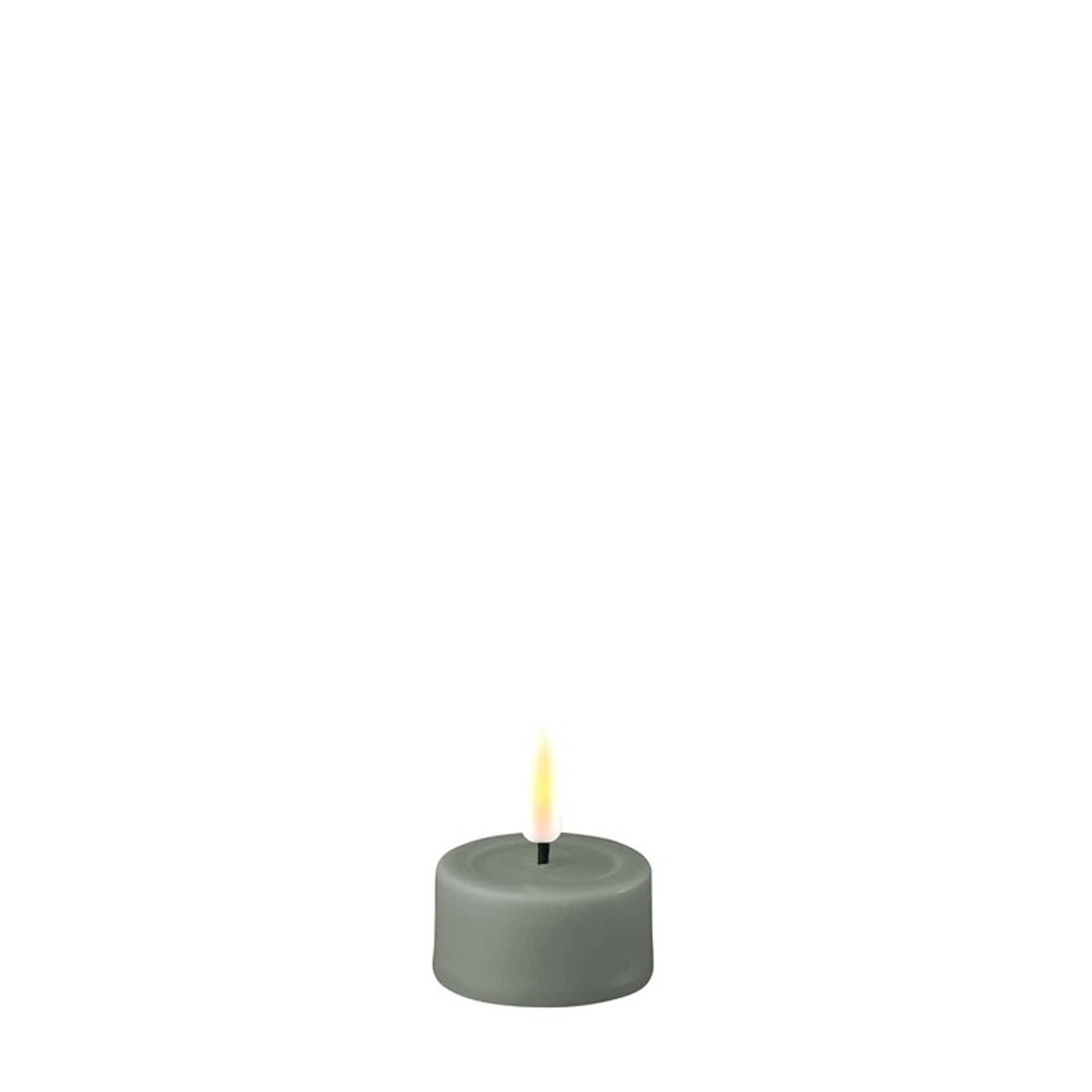 LED Teelicht im 2er Set mit Real Flame, salbei 