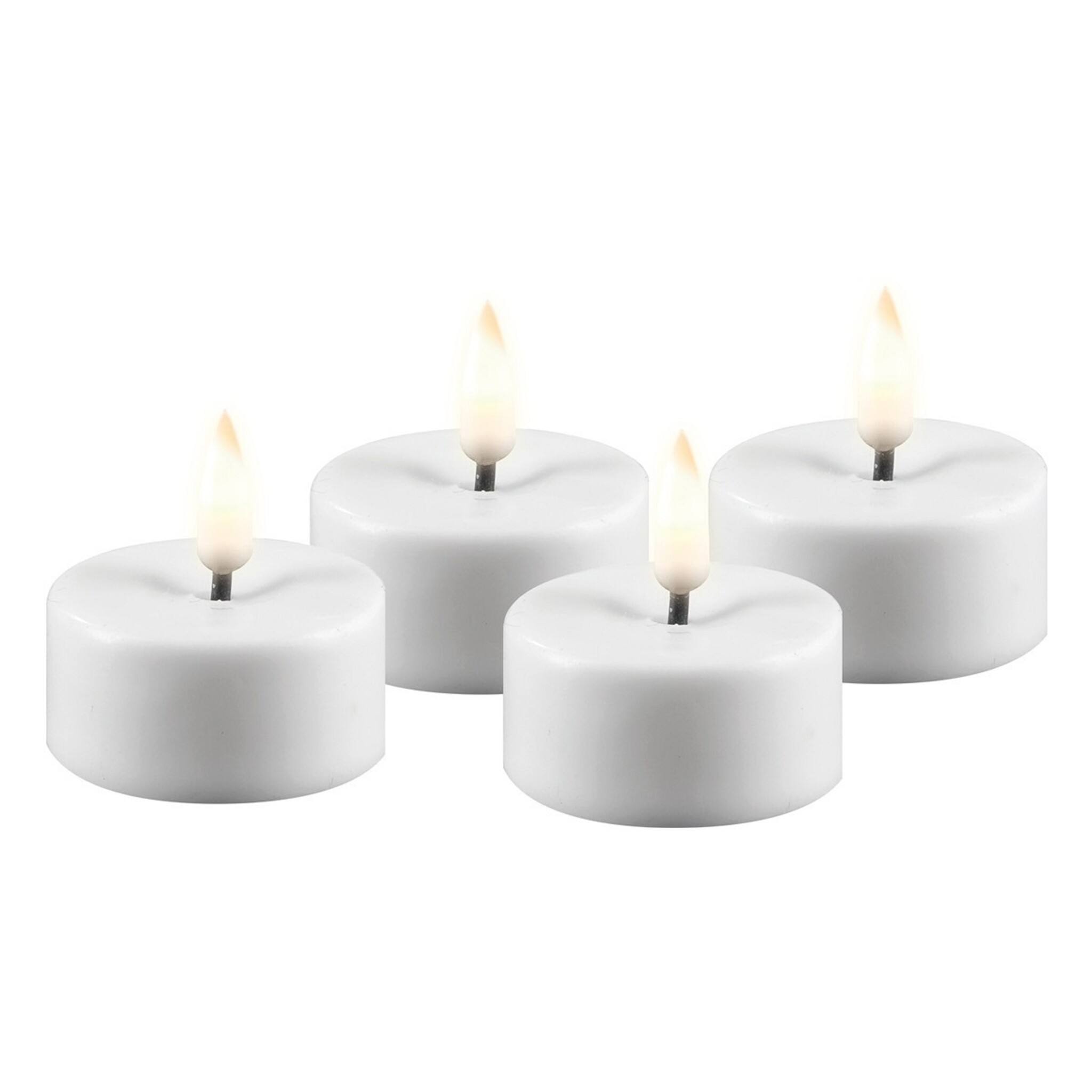 LED Teelichter 4er Set, weiss 