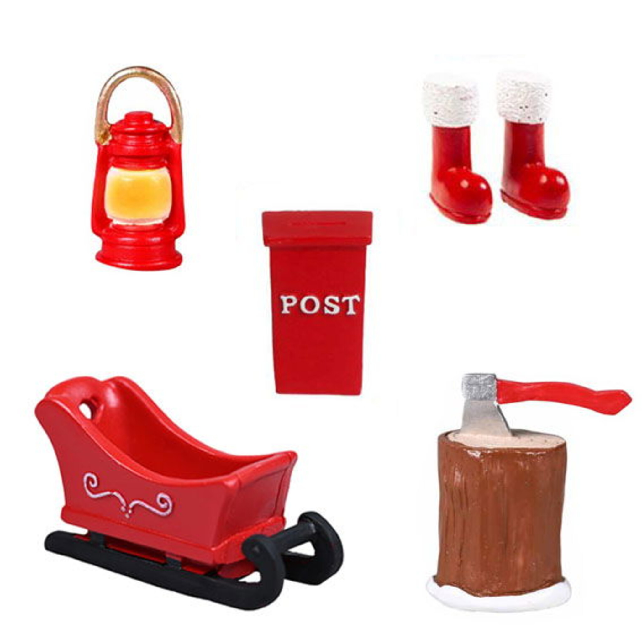Wichtelzubehör Set, 5-teilig, rot, rot 