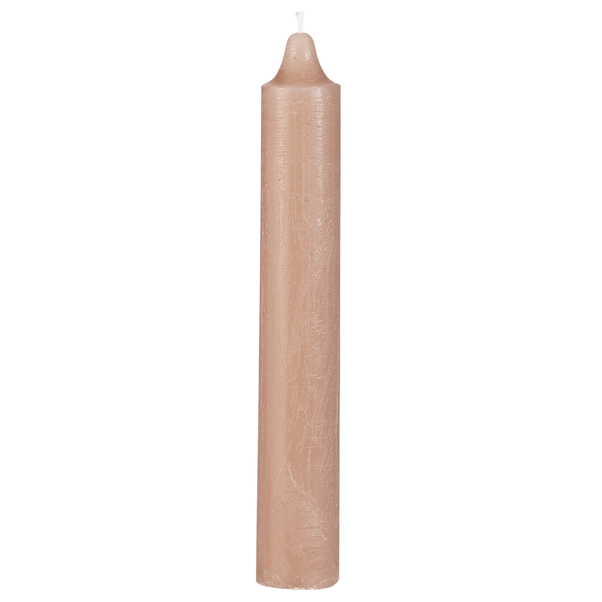 Dickere Rustikale Stabkerze 25 cm, Ø 3,8 cm, rose 