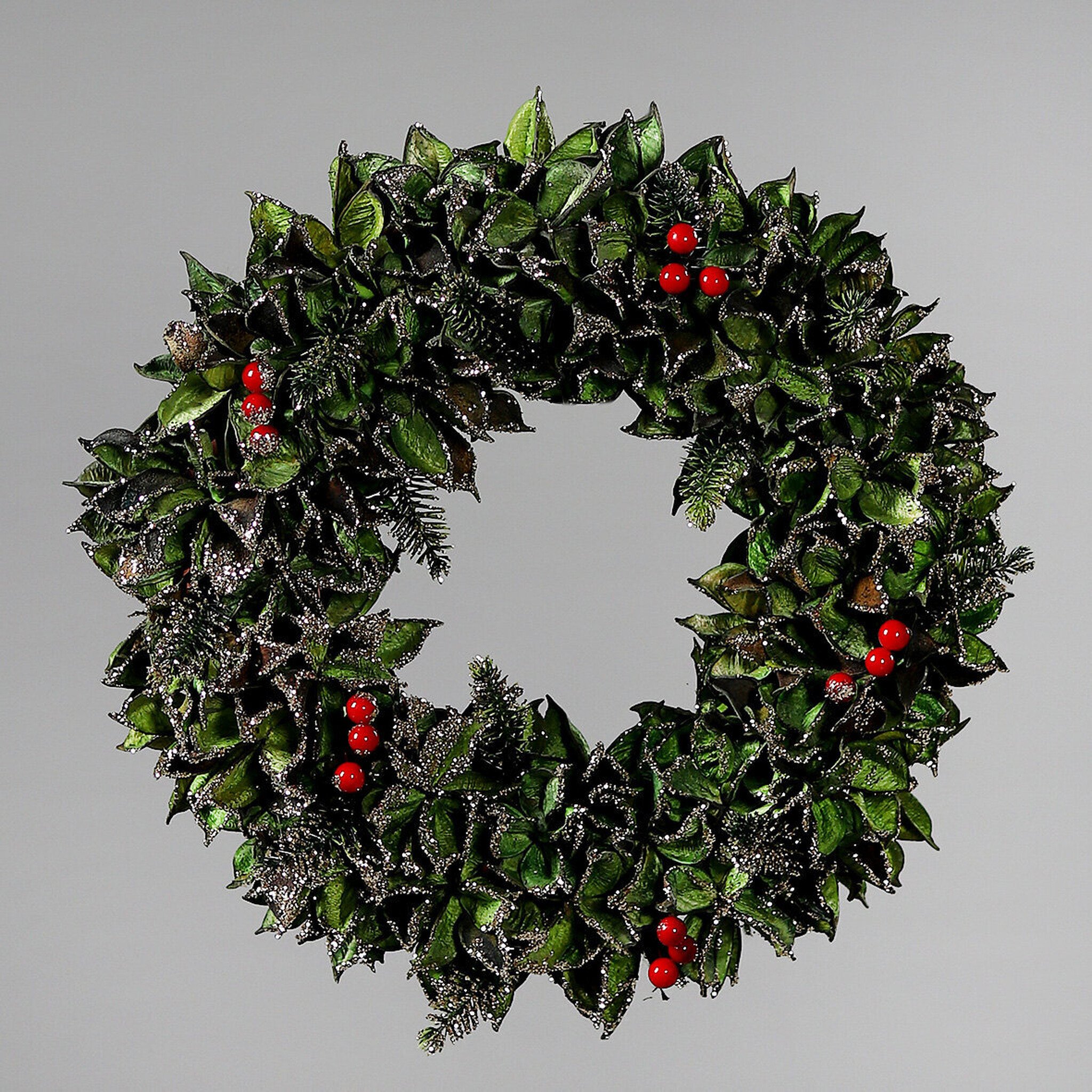 Weihnachtskranz, Adventskranz, künstlich, grün 34 cm