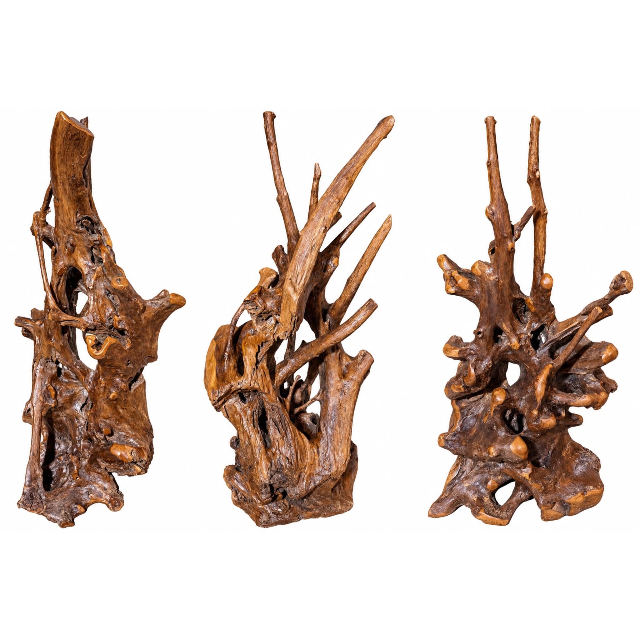 Holzskulptur, Deko-Wurzel als Standobjekt, Unikat, natur 