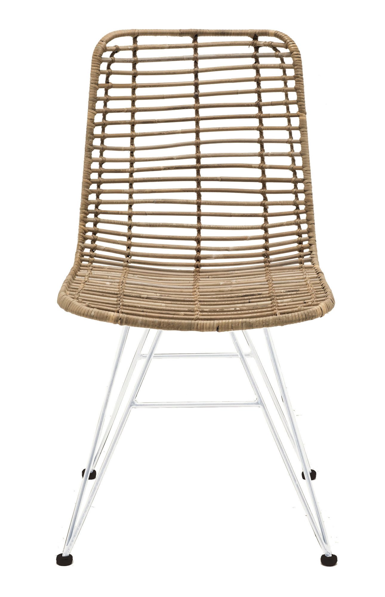 Rattan-Stuhl mit Metall Gestell, natur 