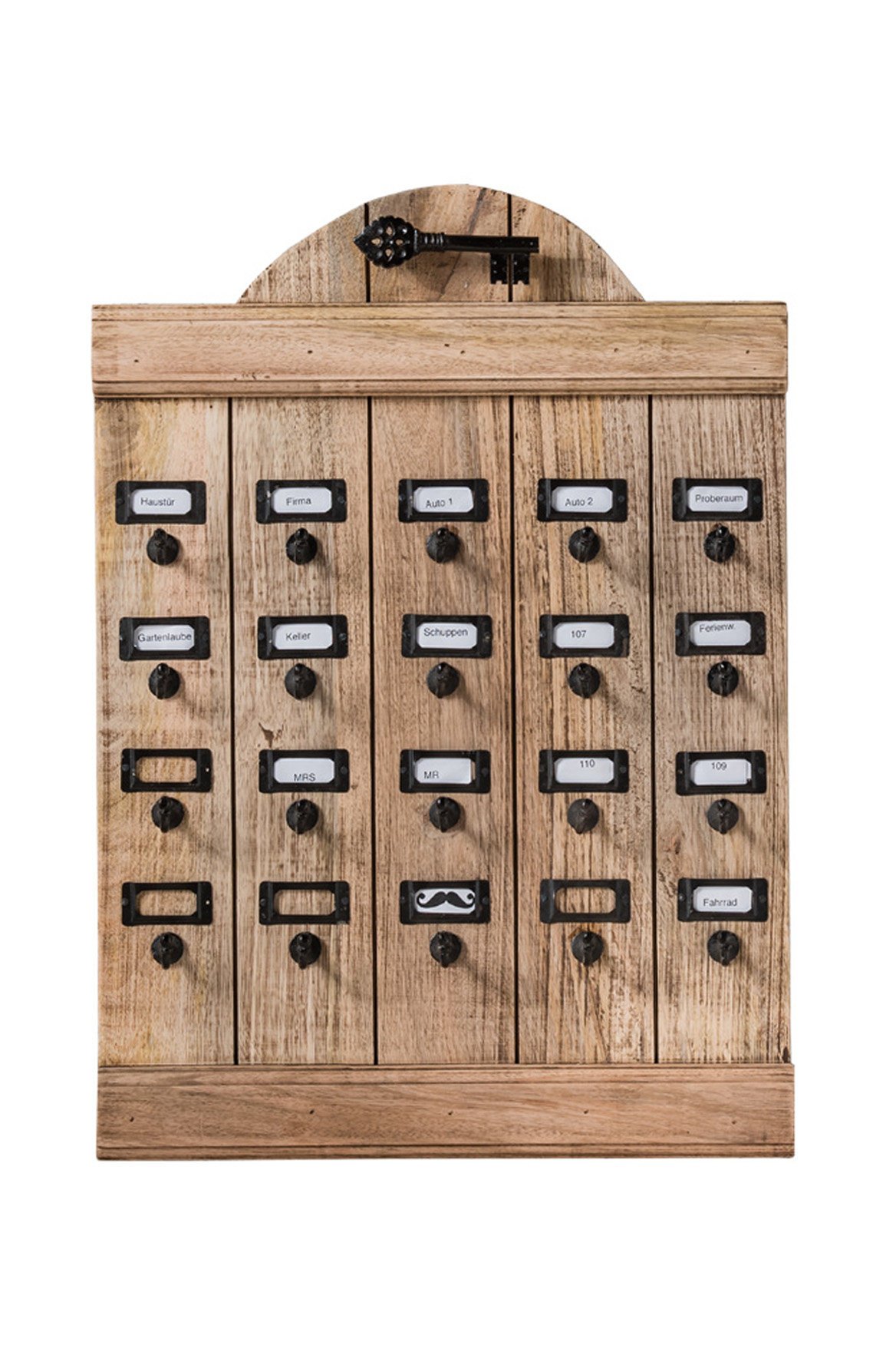 Schlüsselbrett recyceltes Holz, natur 