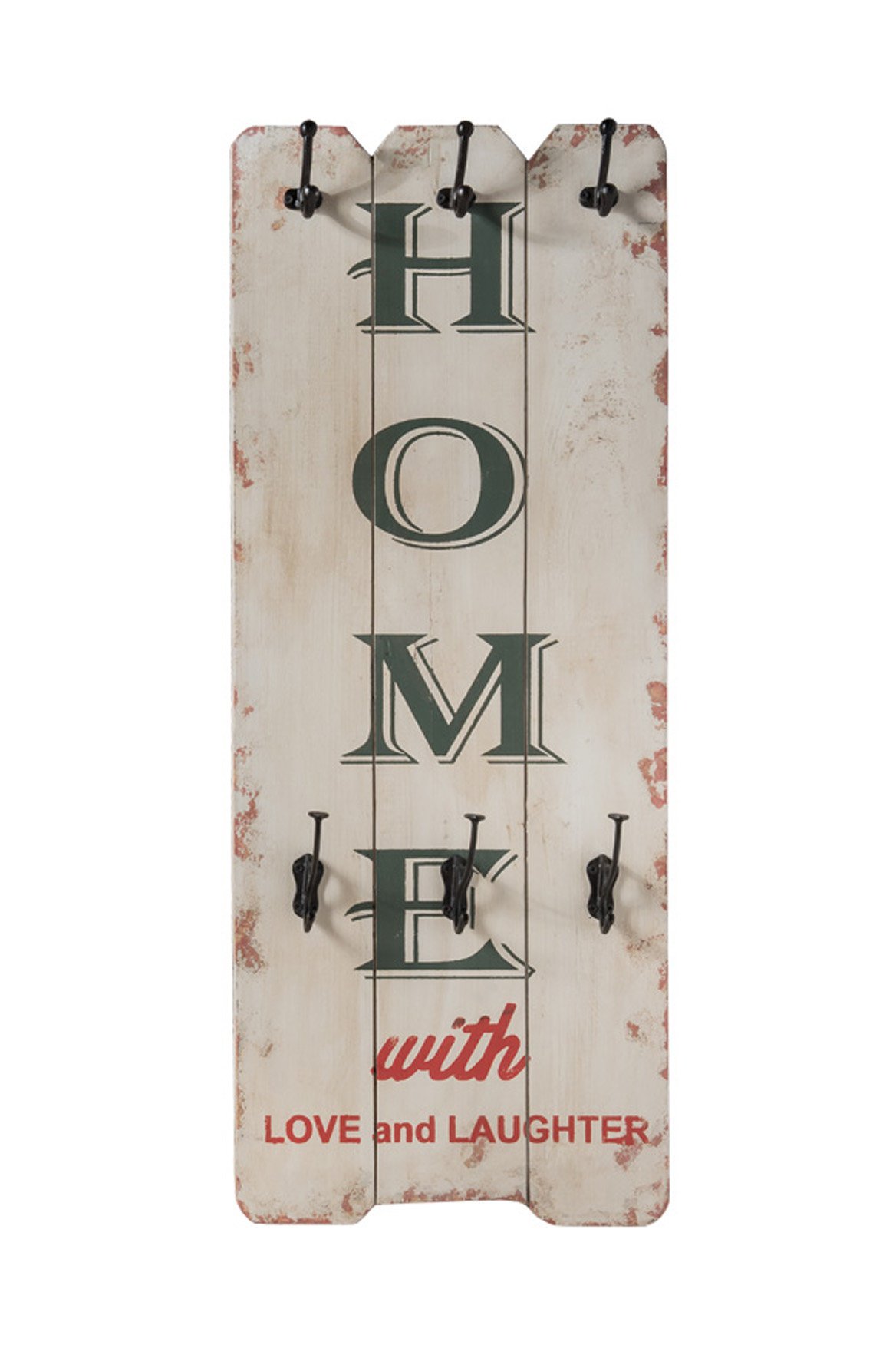 Vintage Garderobenleiste Home, weiss 