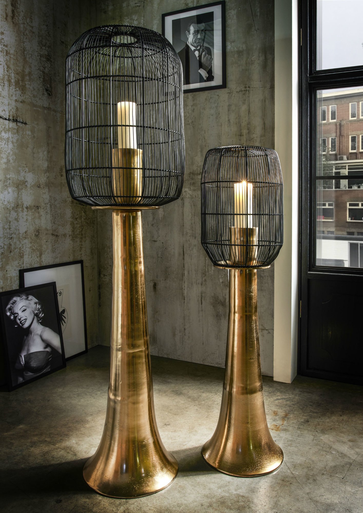 XXL Windlicht Aluminium goldfarben | Faktorei
