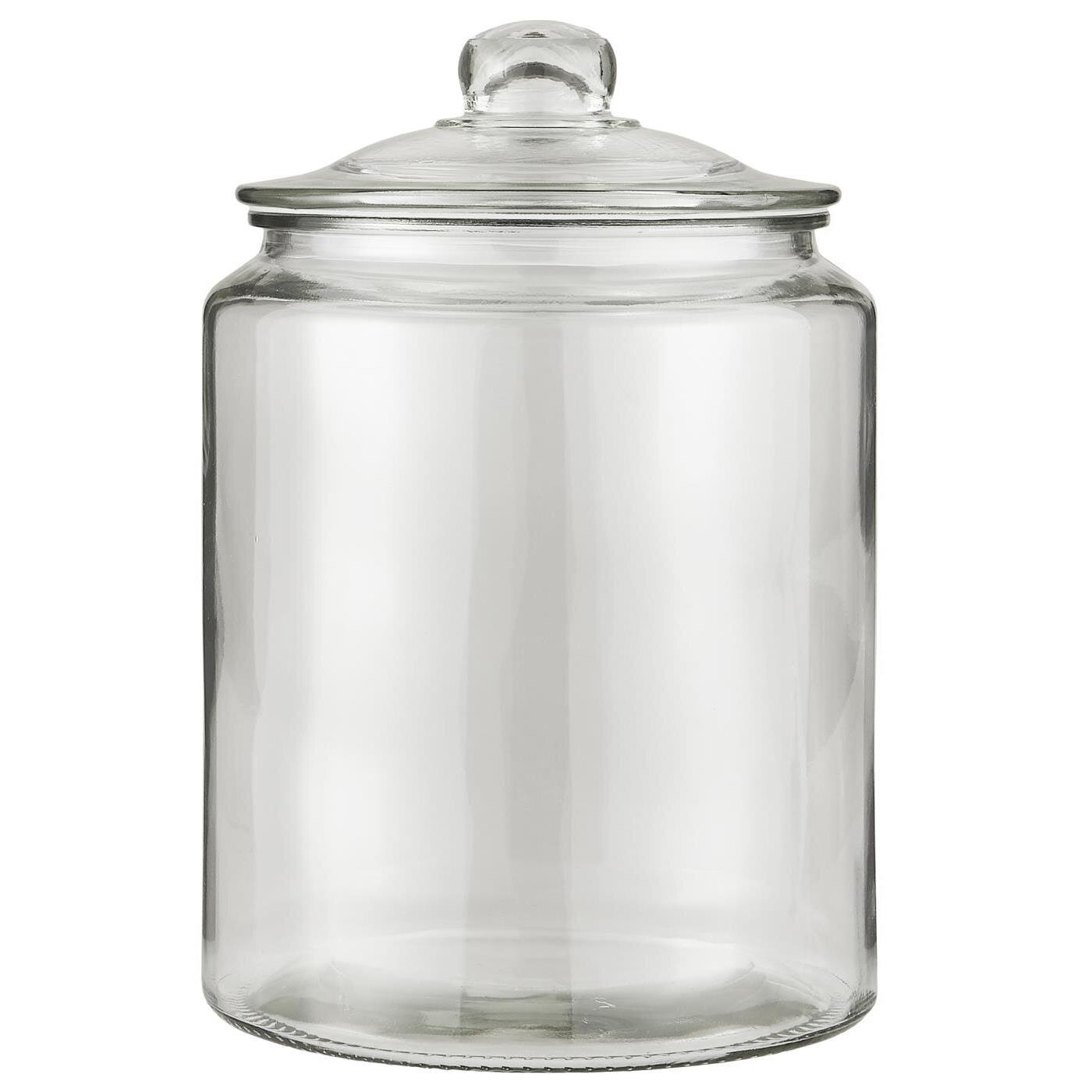 Glasbehälter mit Glasdeckel, farblos Höhe 22 cm, Ø 14,5 cm, 1900 ml