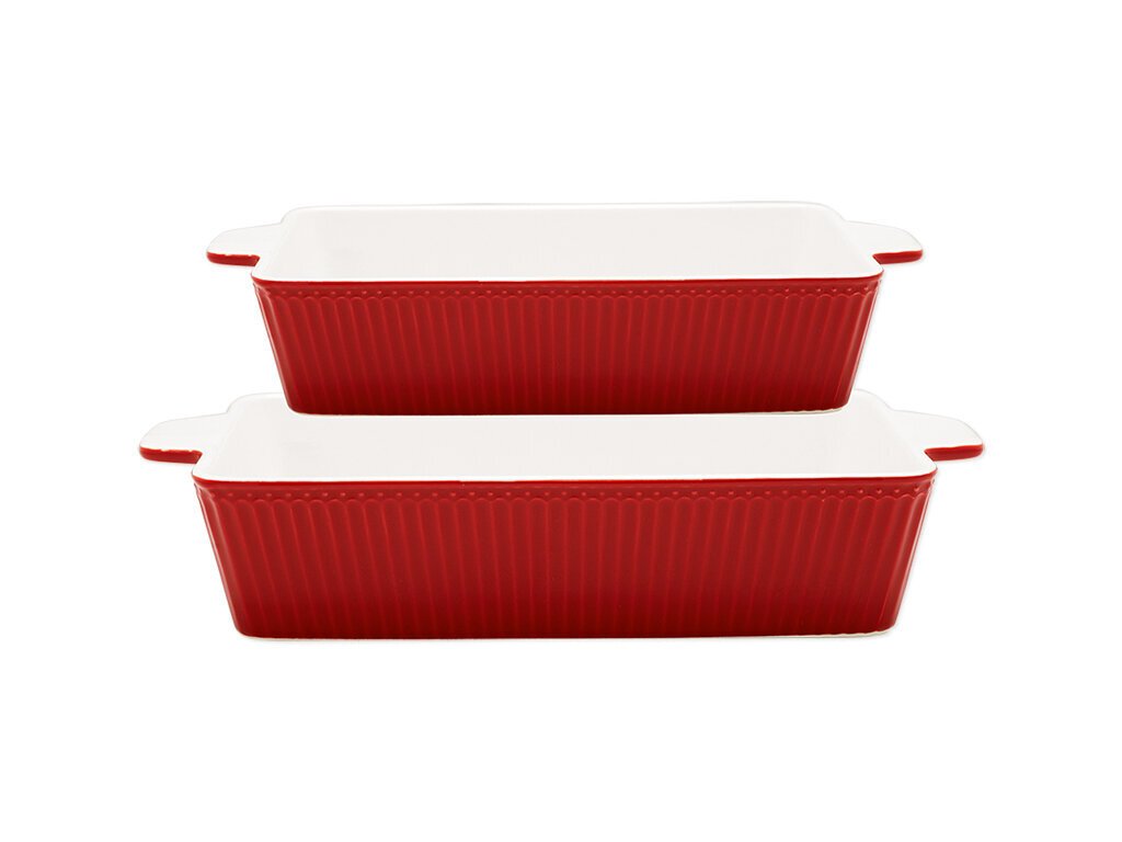 Auflaufform Alice rechteckig 2er Set, red 