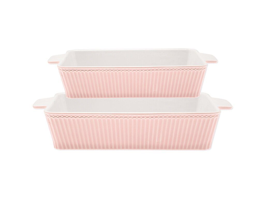 Auflaufform Alice rechteckig 2er Set, pale pink 
