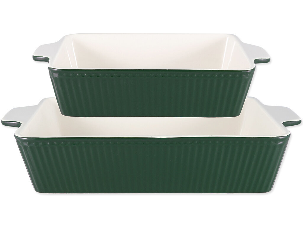 Auflaufform Alice rechteckig 2er Set, pinewood green 