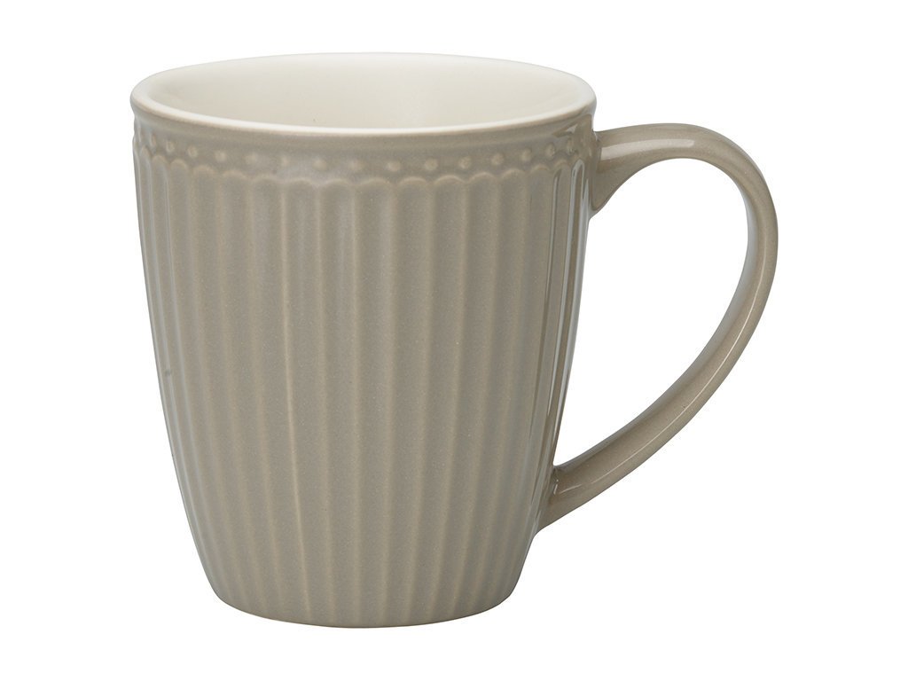 GreenGate Becher Alice Everyday mit Henkel, warm grey 