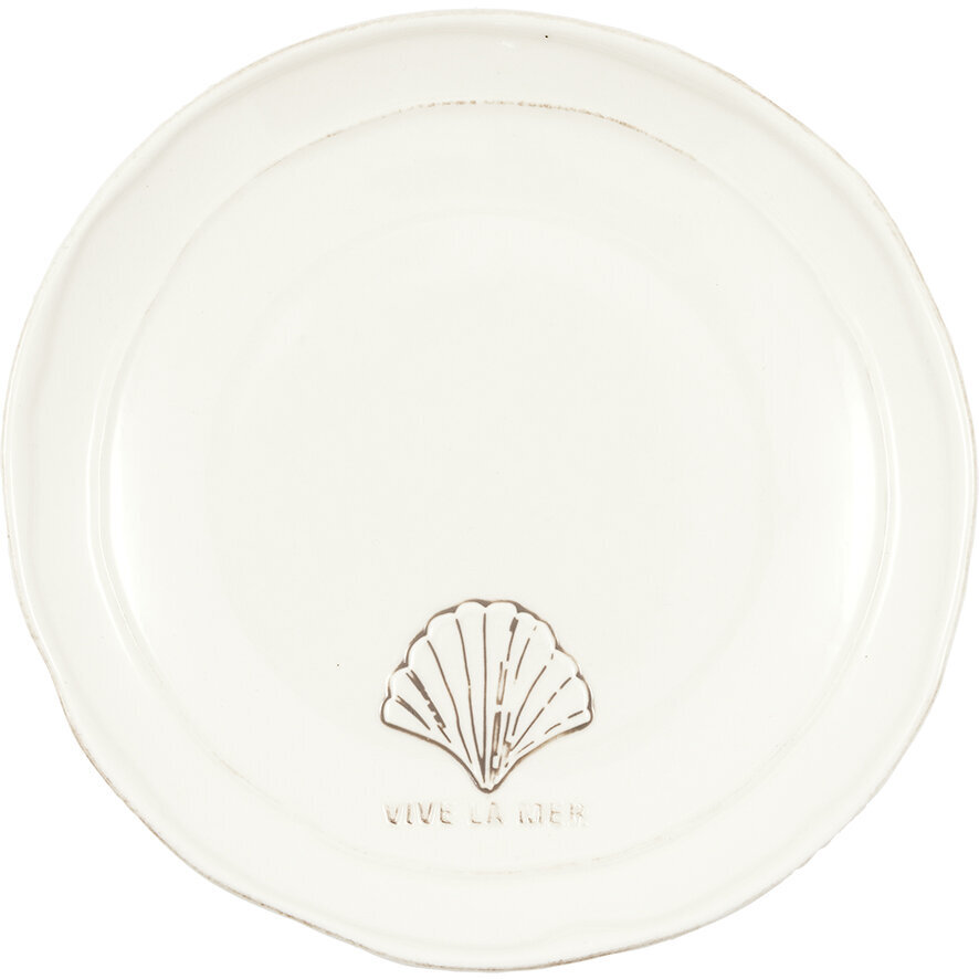 Frühstücksteller Viva La Mer, weiss 