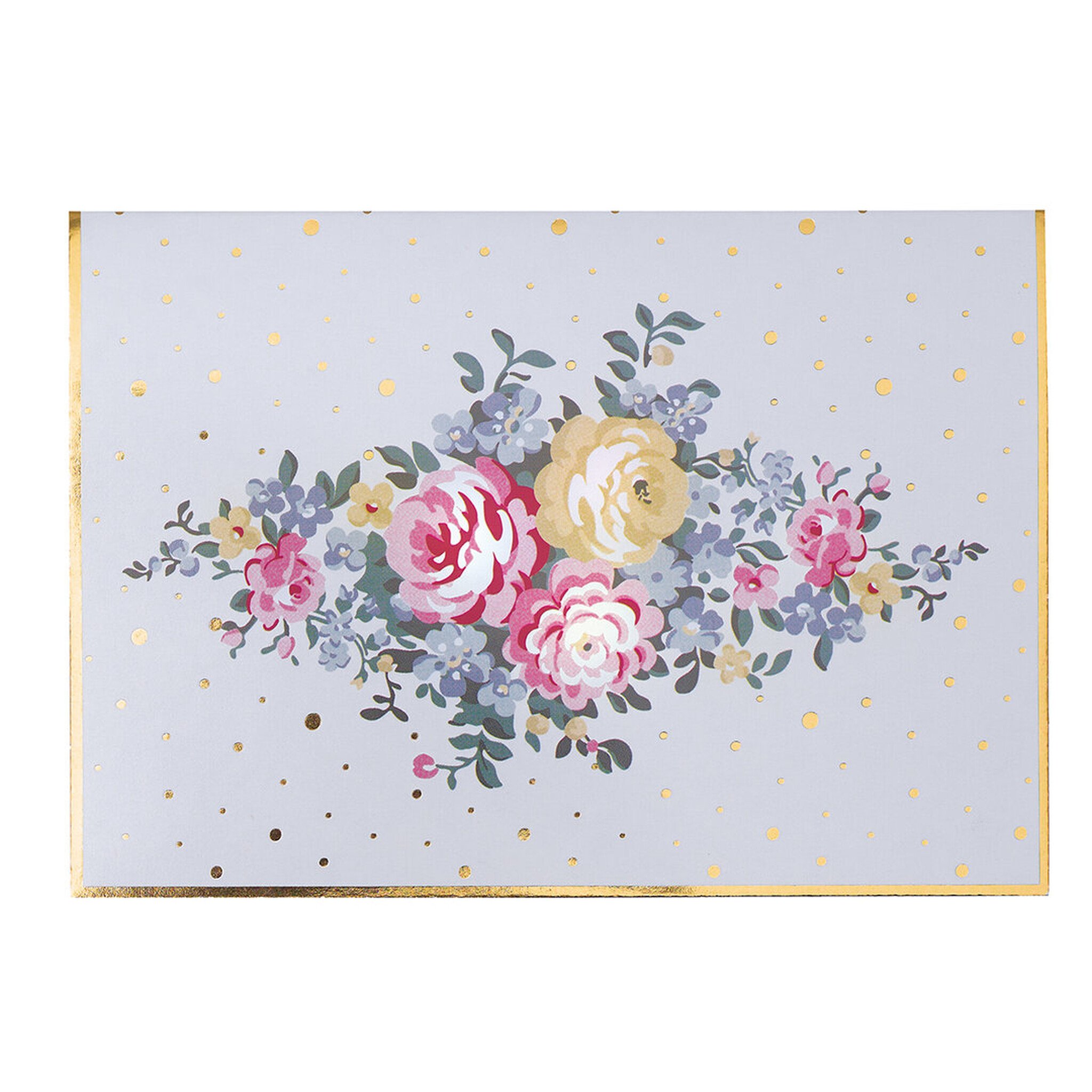 GreenGate Geschenk-Karten mit Umschlag Laura 6er-Set, grau 