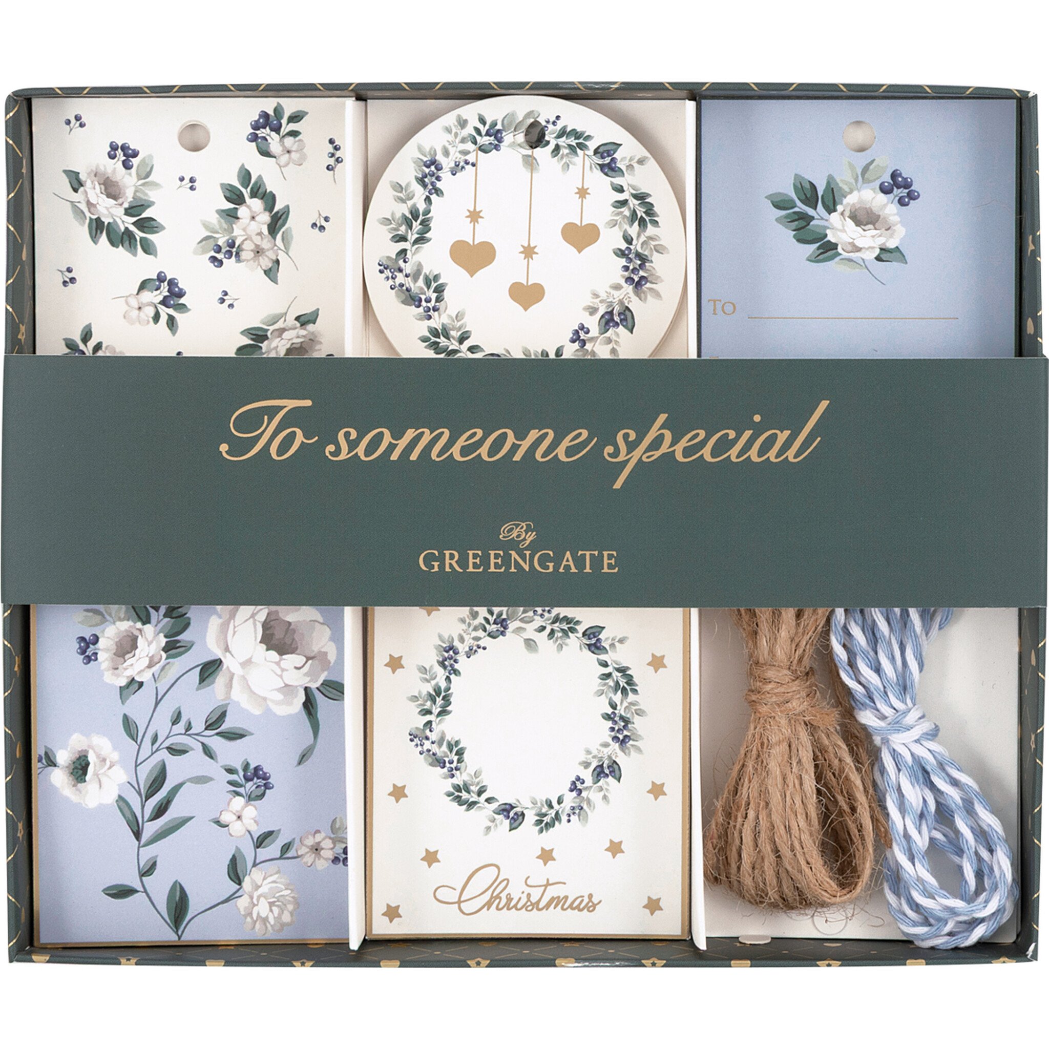 GreenGate Geschenkanhänger-Box Philippa Weiß 25-teilig