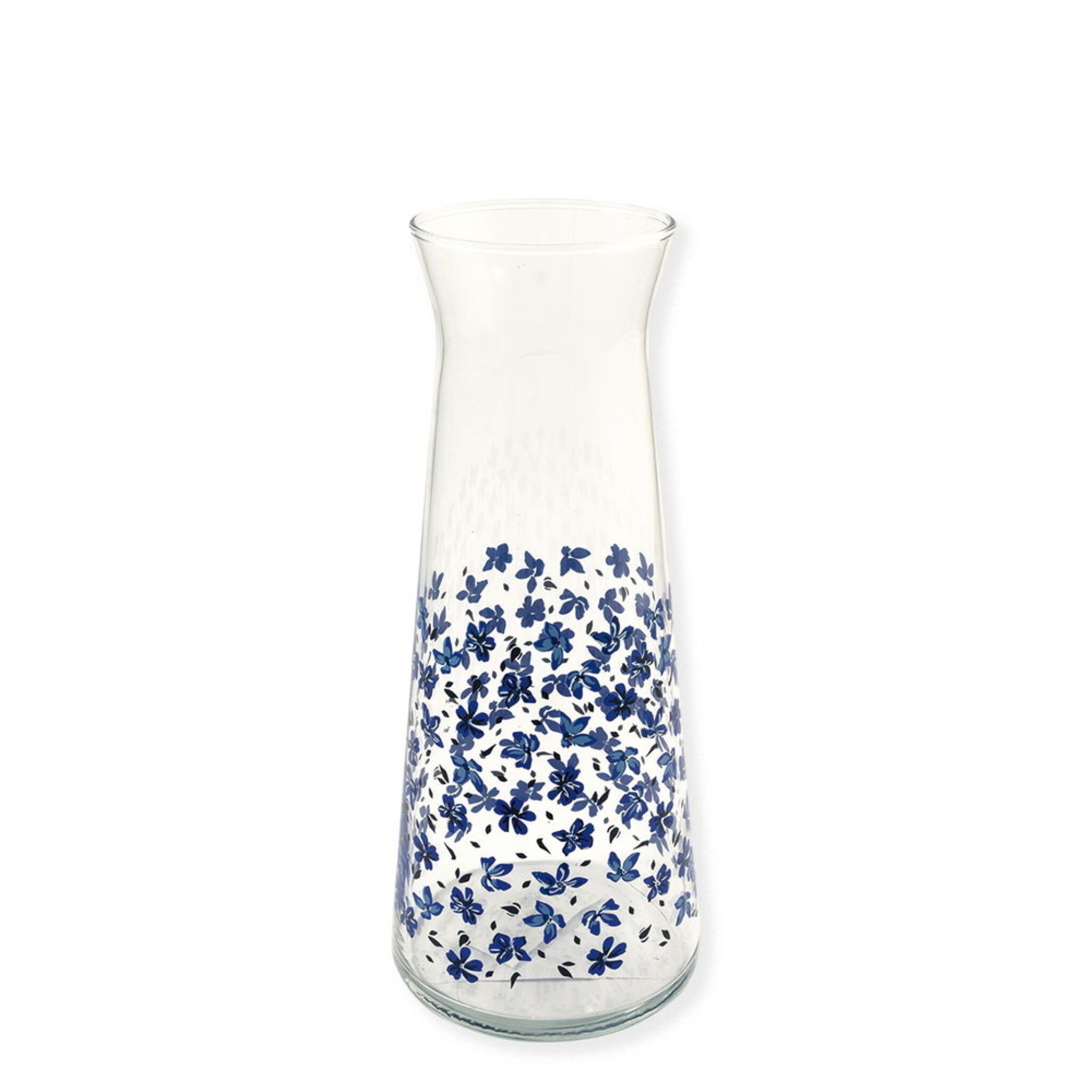 Glas Karaffe Dahla blue, blau 