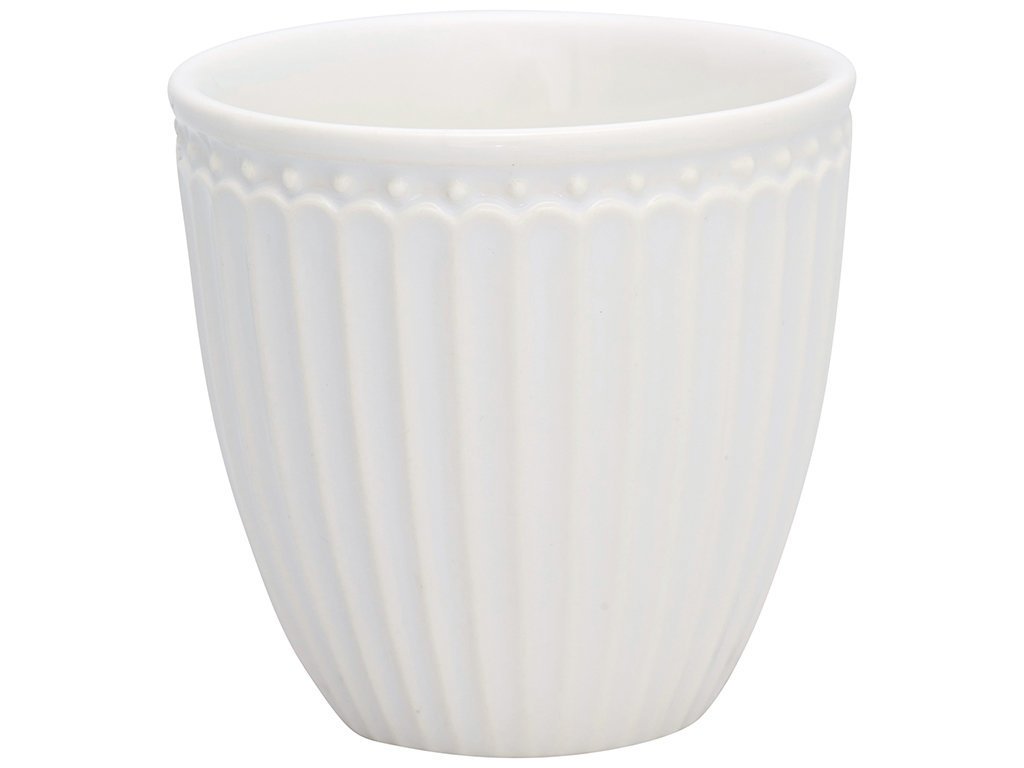 GreenGate Kleine Latte Tasse Alice, white 