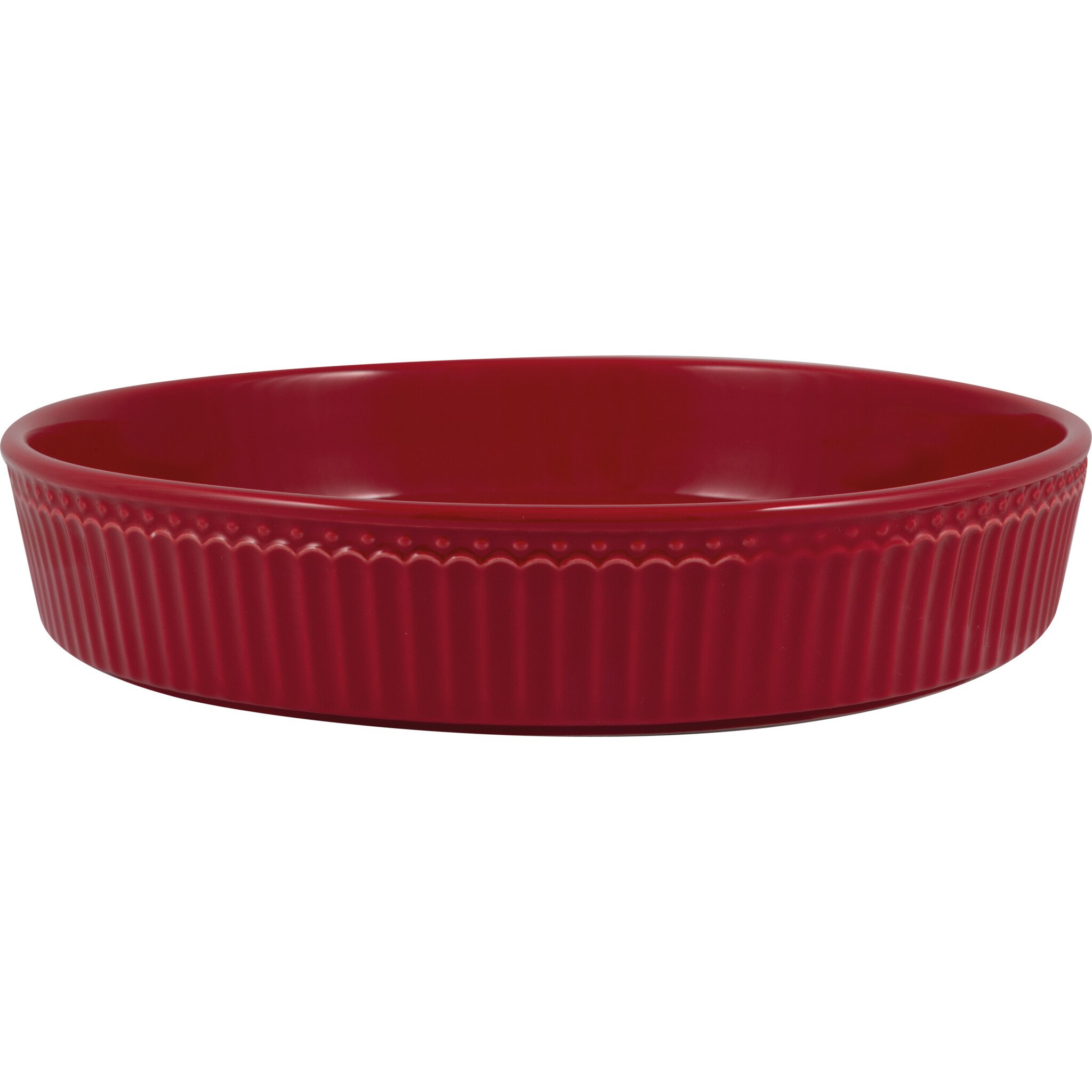 GreenGate Kuchenform Alice Ø 25 cm | Quicheform Steingut, claret red 