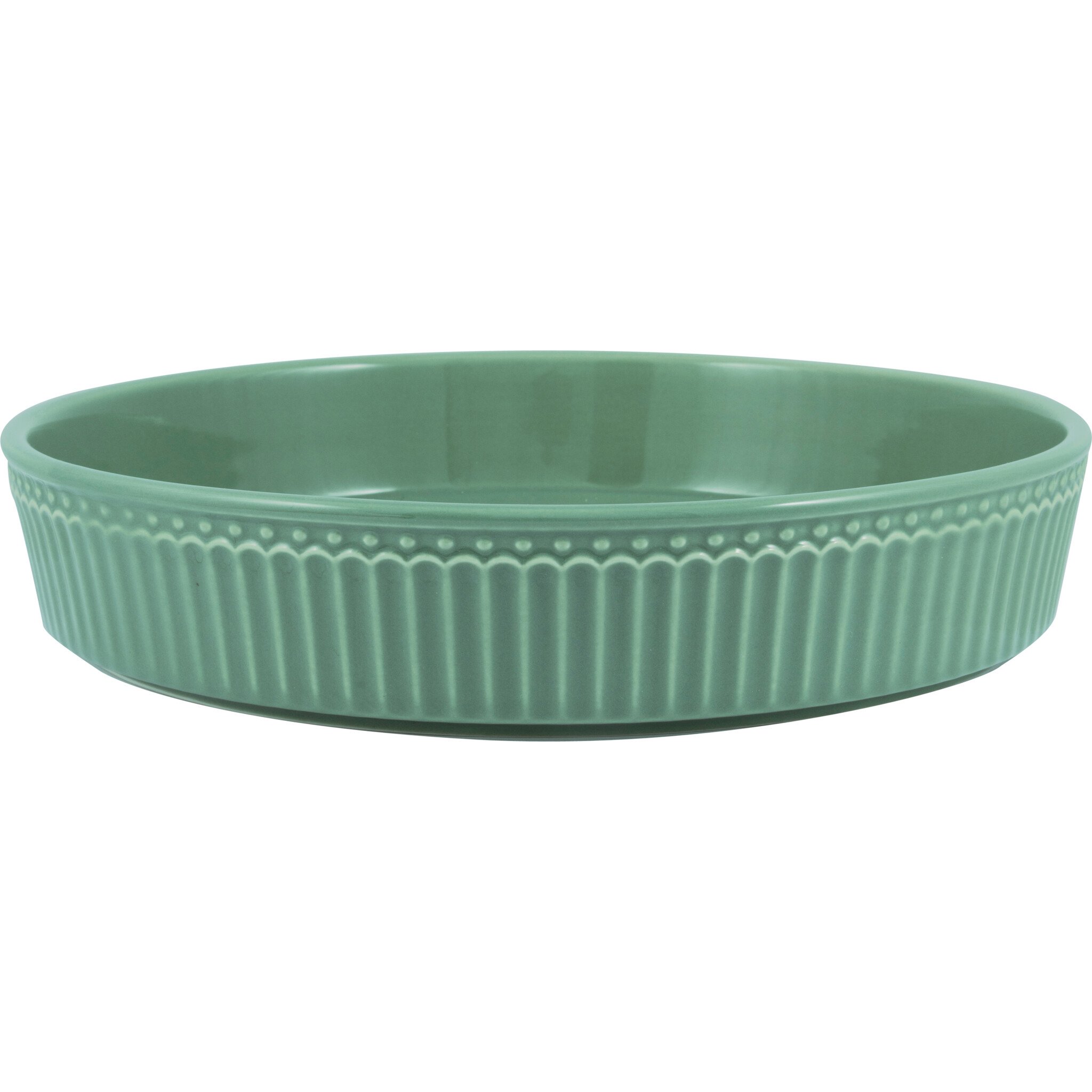 GreenGate Kuchenform Alice Ø 25 cm | Quicheform Steingut, dusty green 